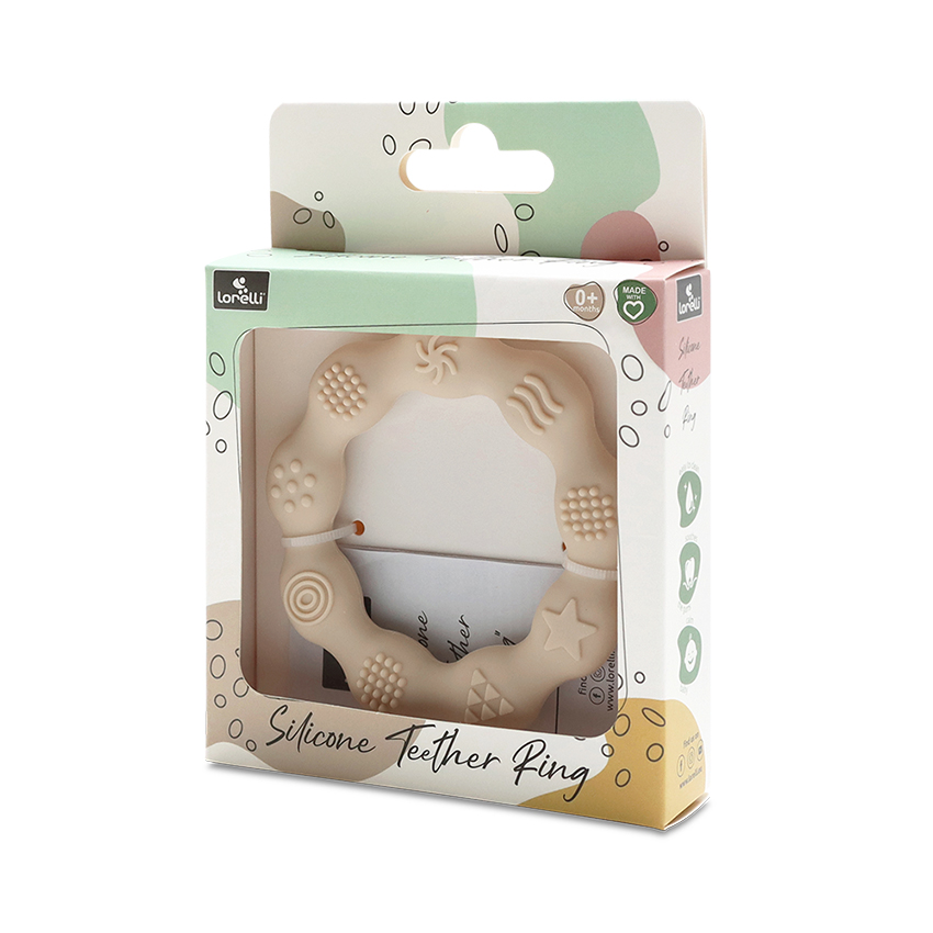 Lorelli Premium СИЛИКОНОВА ГРИЗАЛКА РИНГ NATURAL BEIGE - Image 3