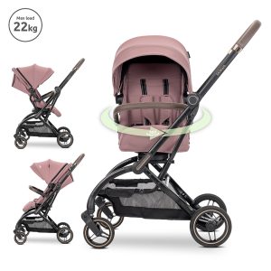 Lorelli Premium Д.КОЛИЧКА MAKAYA PINK ДО 22 КГ С РОТАЦИЯ 360