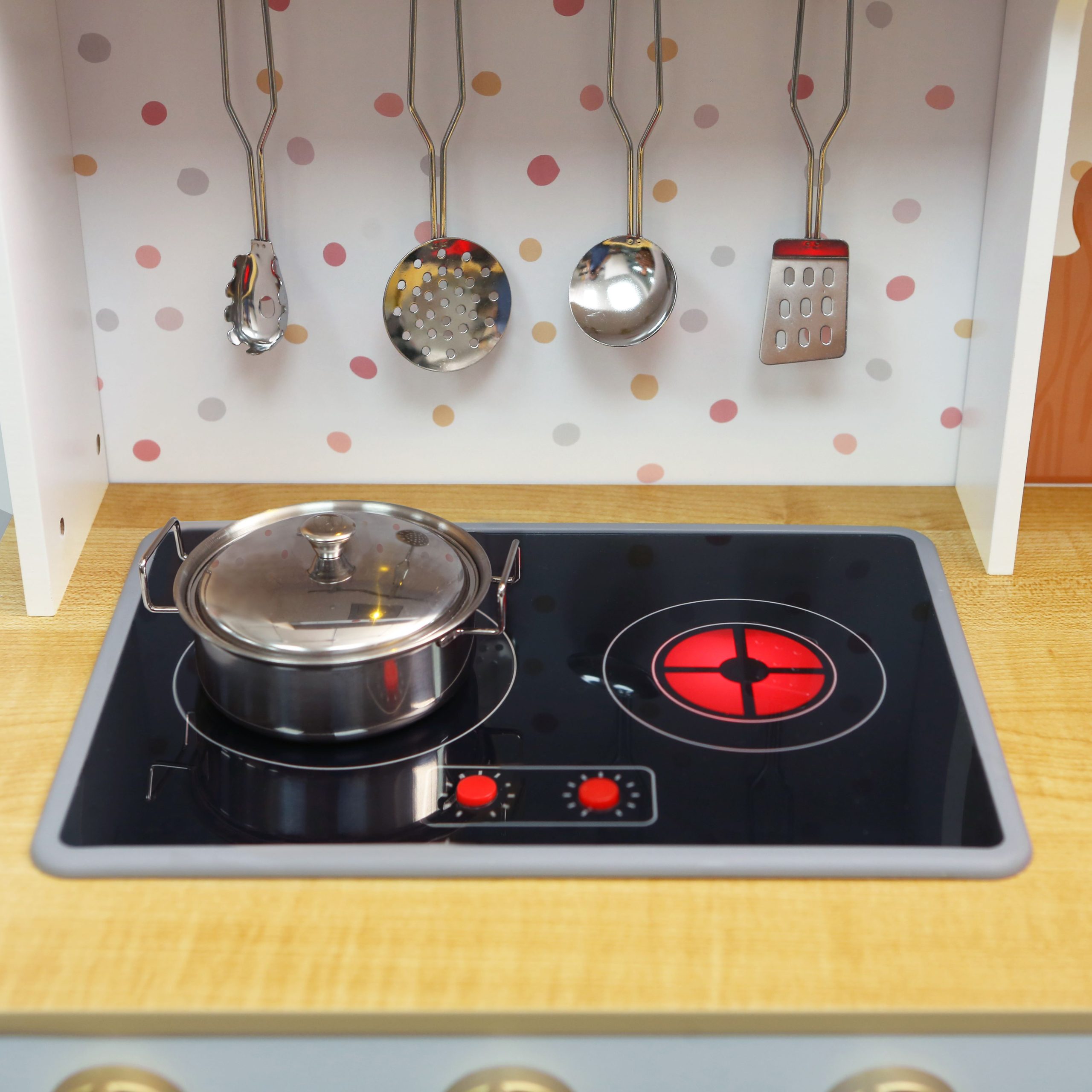 Moni Toys Дървена бяла кухня с аксесоари 7275 - Image 3