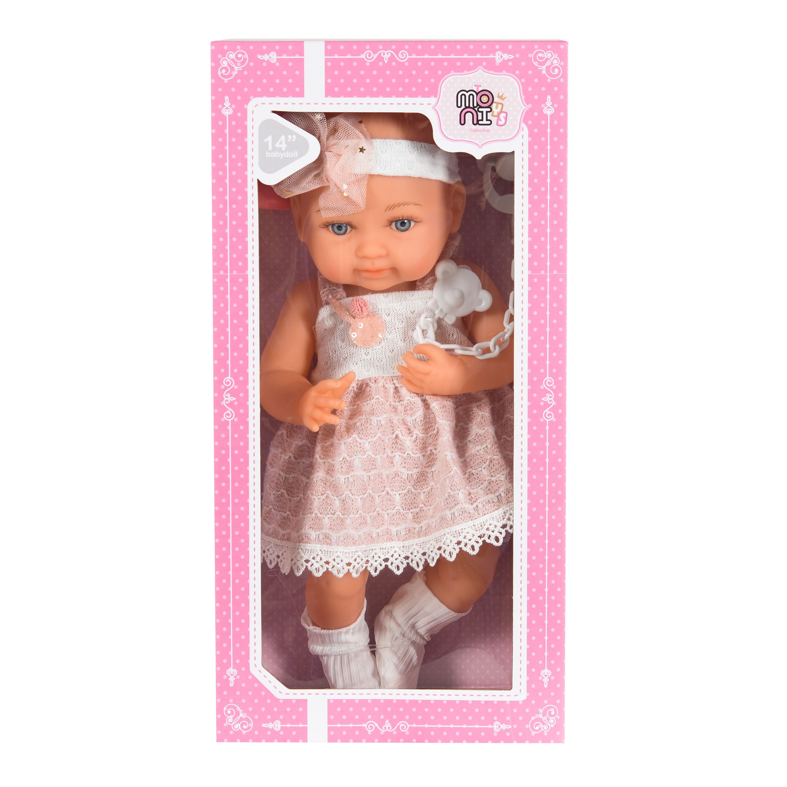Moni Toys Кукла 36cm с биберон и шише 6211
