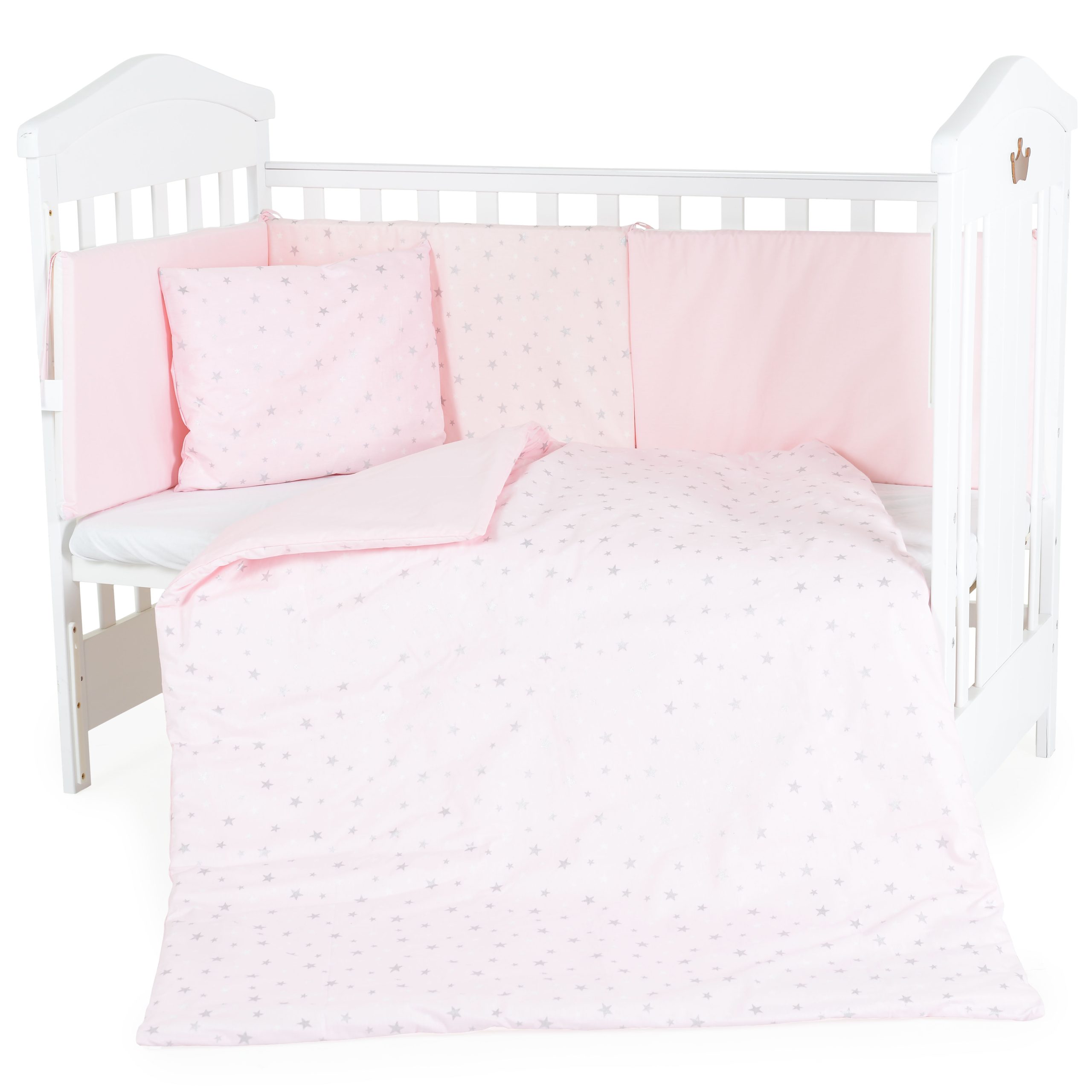 HUGZZZ Спален комплект 6 части 120/60 NOOK Pink stars