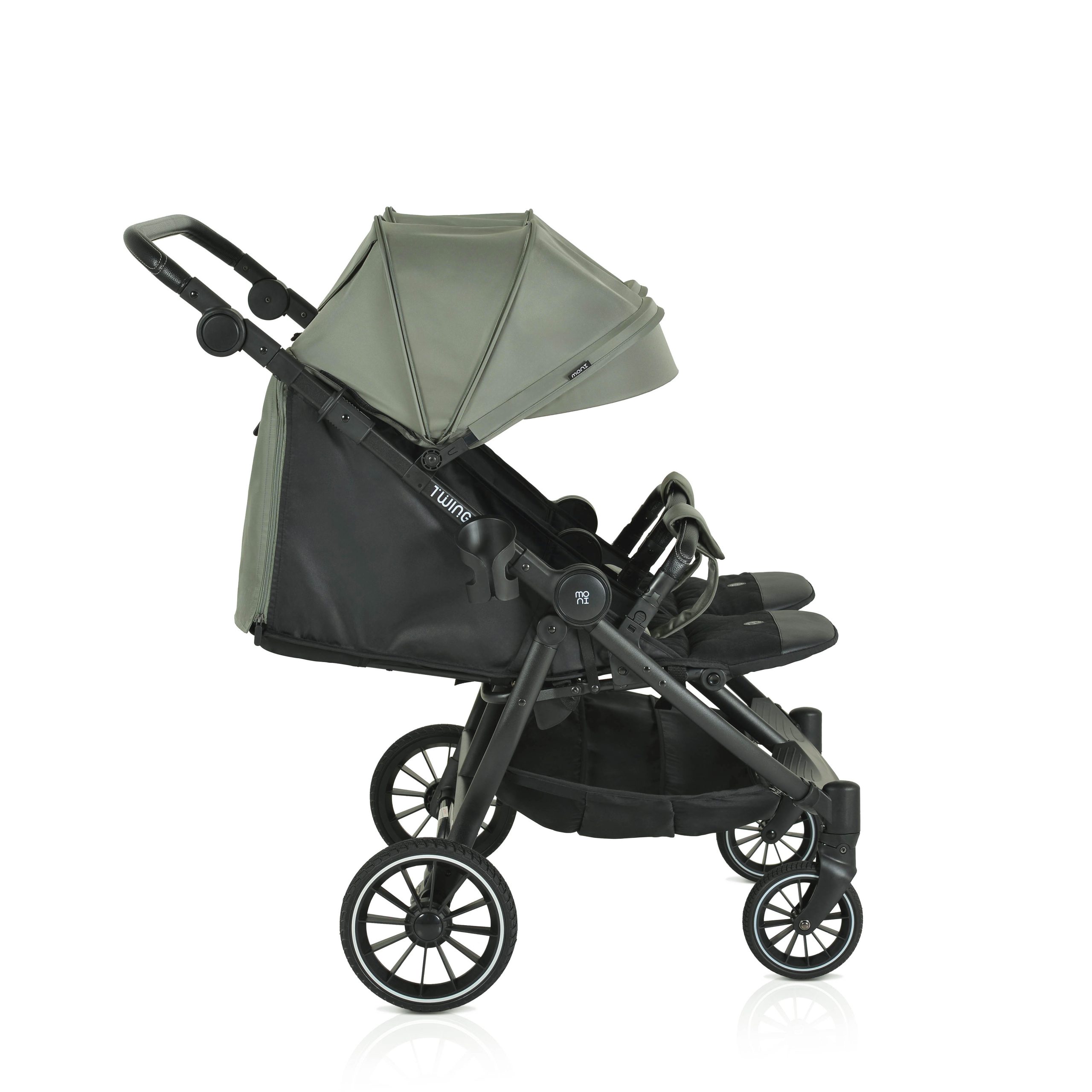 Moni Количка за близнаци TwinGo Mineral-green - Image 3