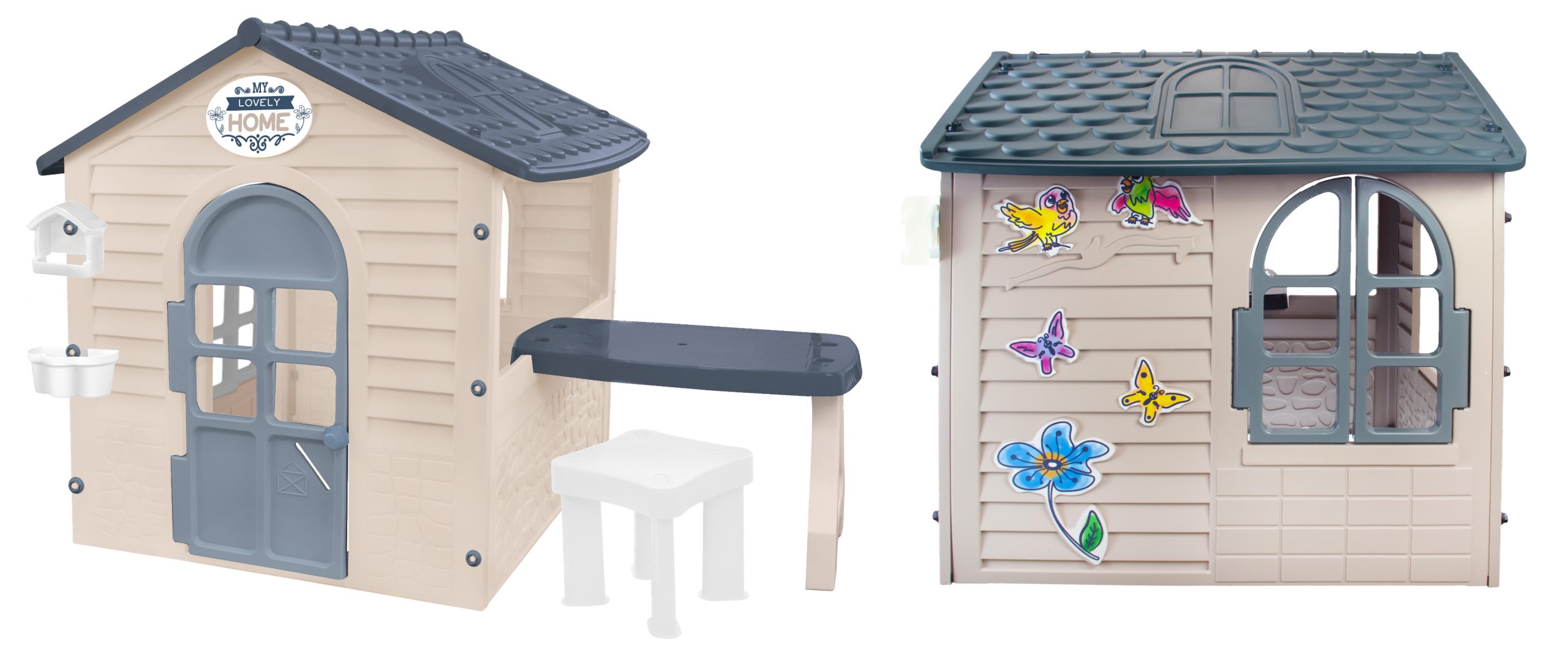 Mochtoys Къща с маса и стол бежова 13010 - Image 2