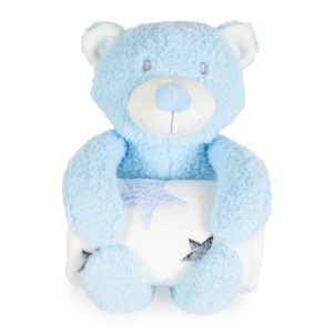 Cangaroo Одеяло 90/75 cm с играчка Rory Bear син