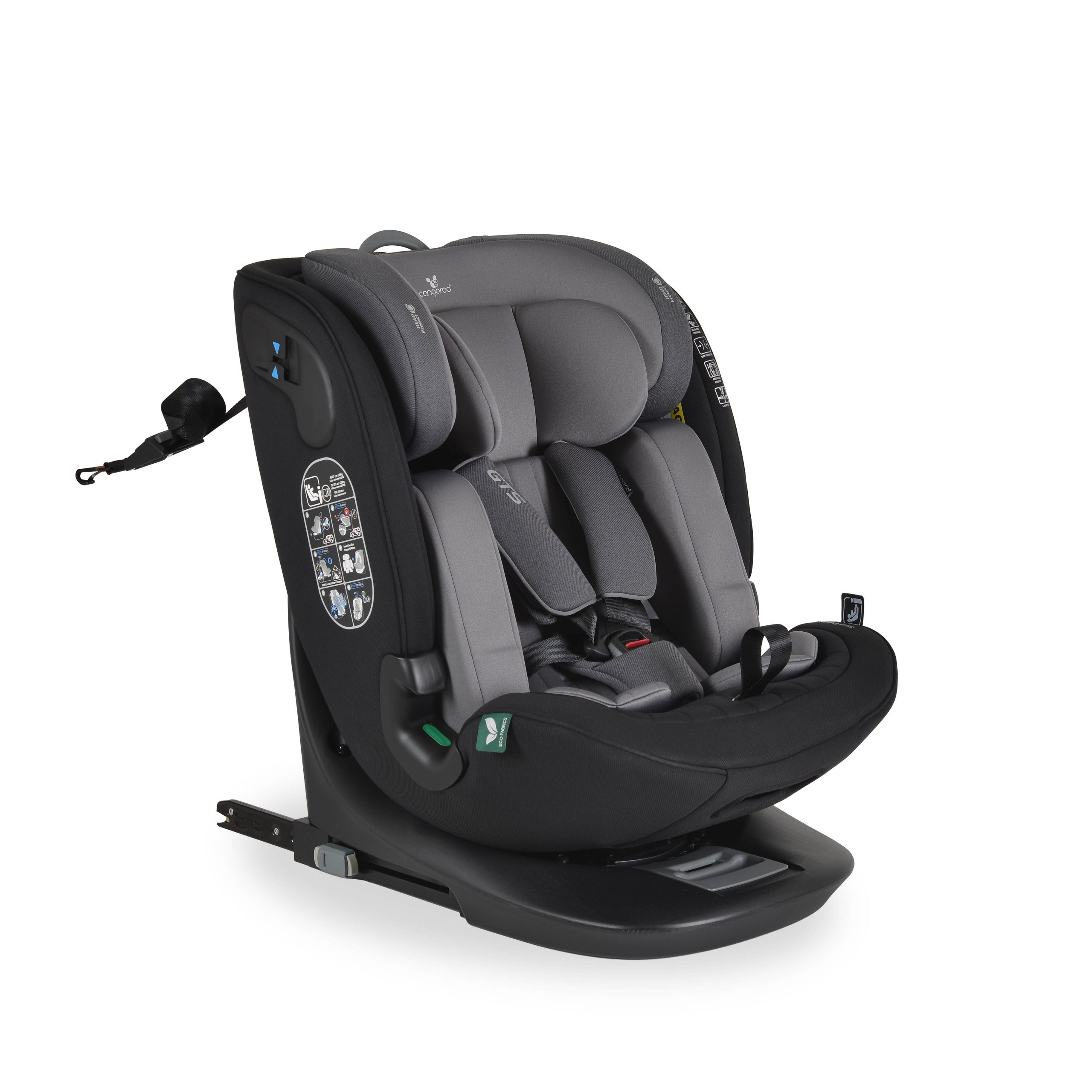 Cangaroo Стол за кола GTS 40-150см Charcoal-gray