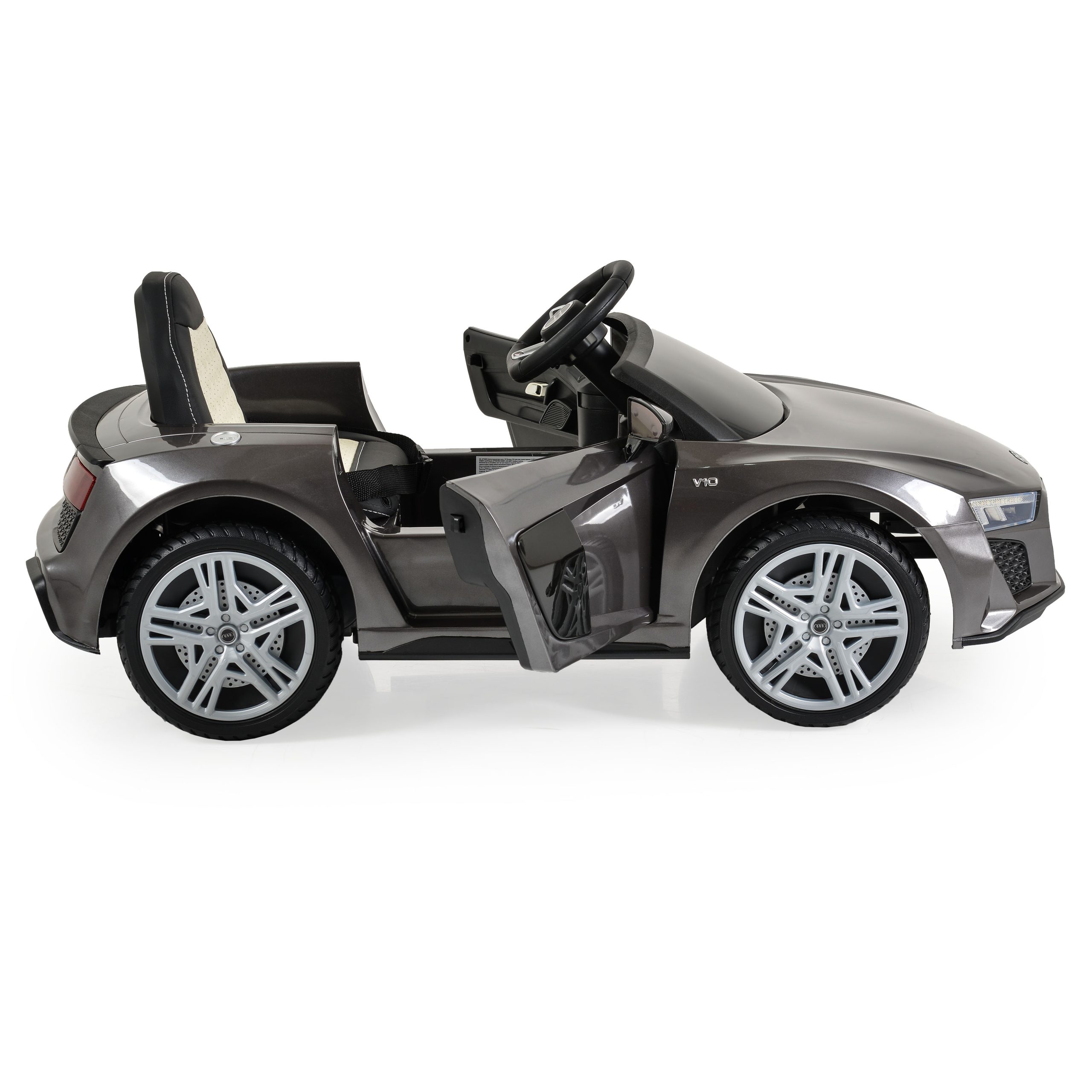 Audi Акумулаторна кола Audi R8 Spyder мет. сив - Image 4