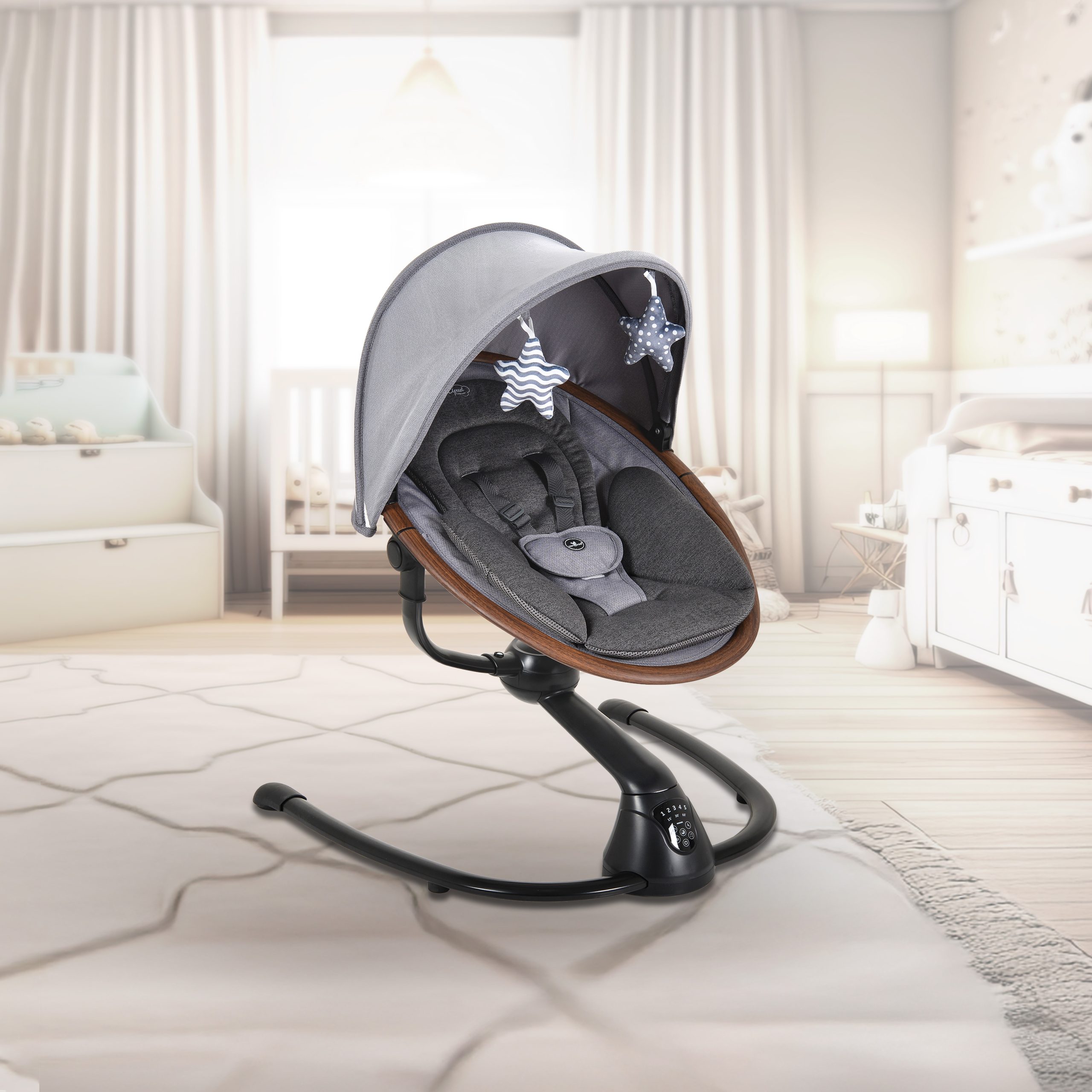 Cangaroo Електрическа люлка Cloud Premium + тъмносив - Image 2