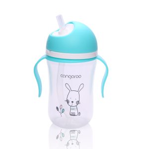 Cangaroo Чаша със силиконова сламка 300ML Bunny C0587 син