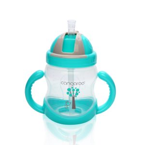 Cangaroo Чаша с пластмасова сламка 280ml Boo C0582 син