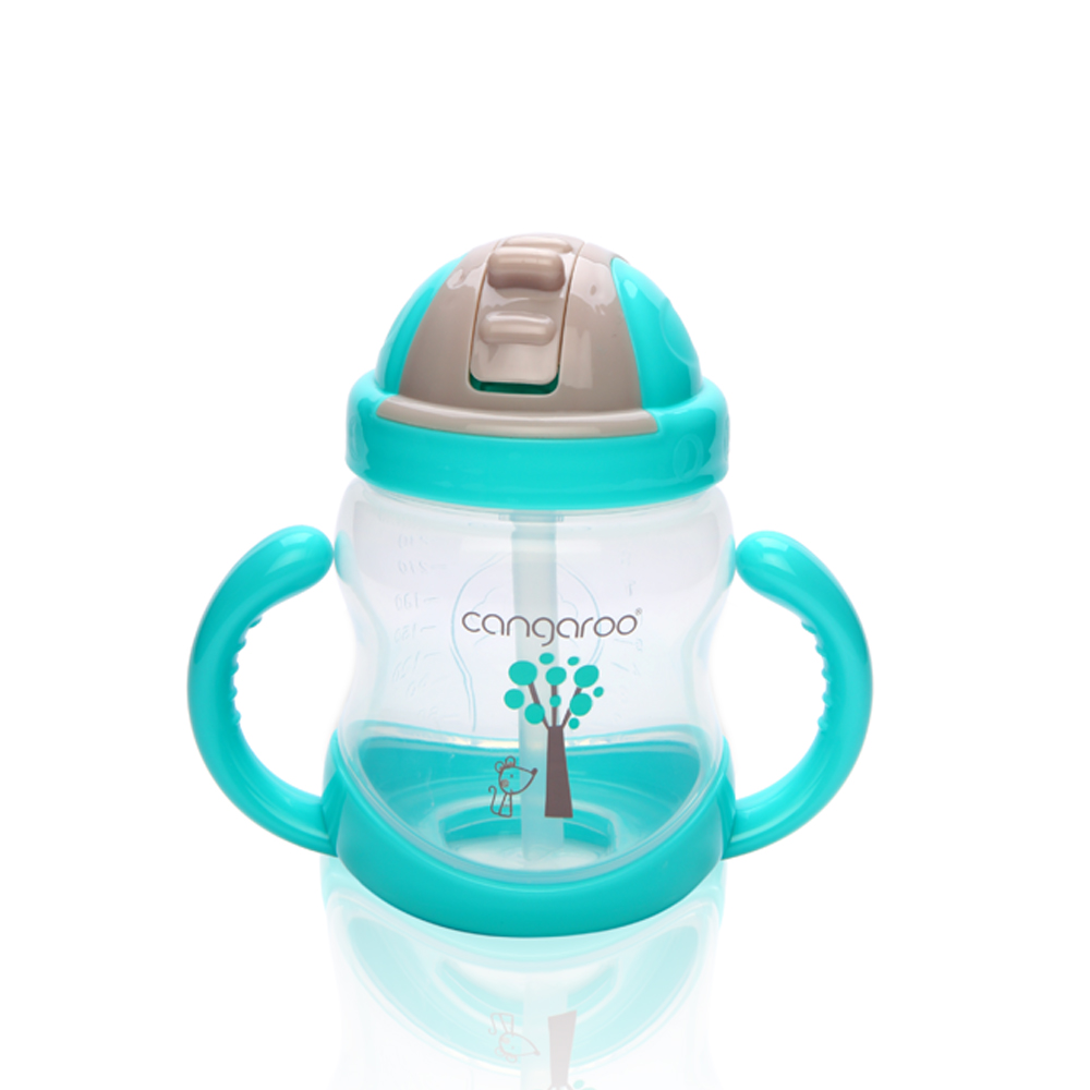 Cangaroo Чаша с пластмасова сламка 280ml Boo C0582 син - Image 2