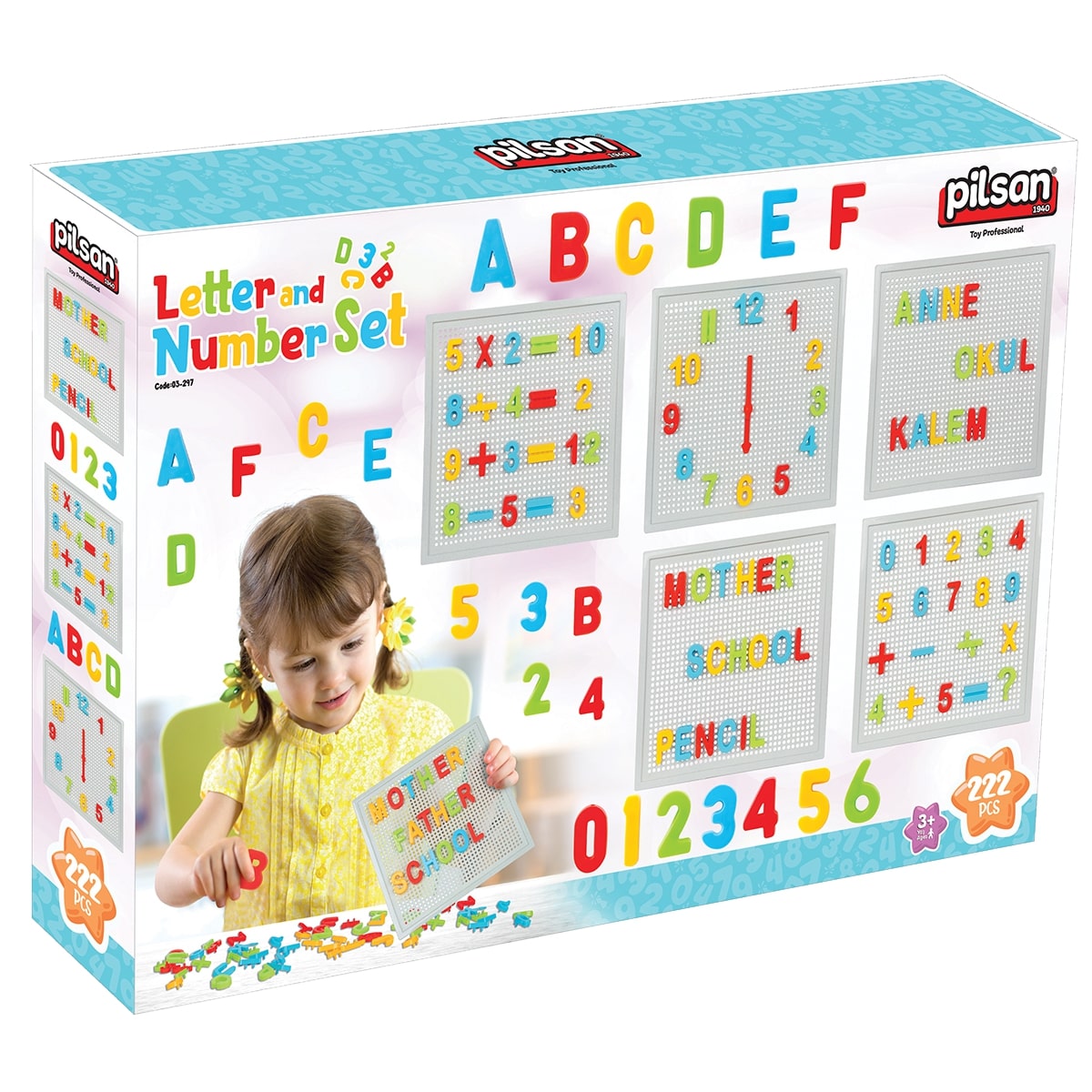 Pilsan Комплект букви и цифри 222 ел. 03297