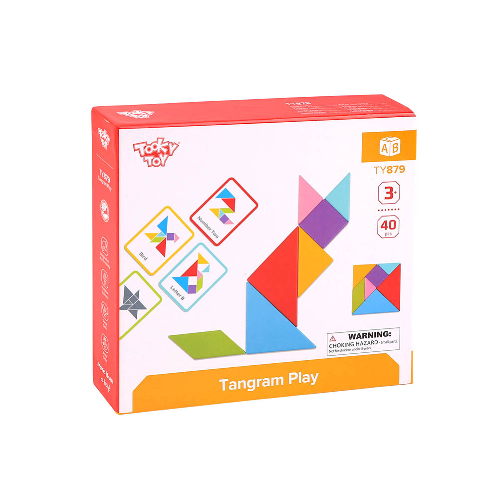 Tooky Toy Дървен пъзел Танграм TY879 - Image 4