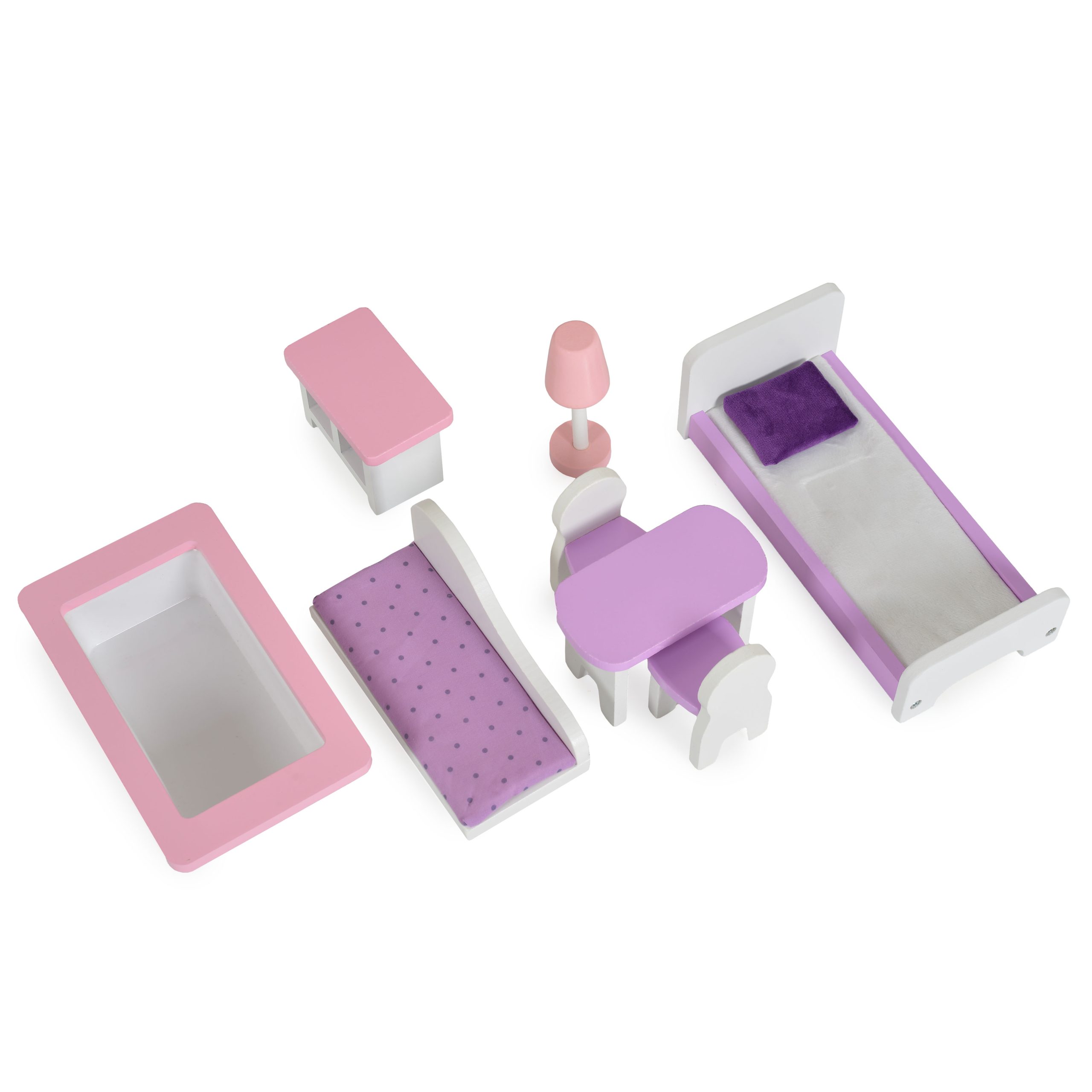 Moni Toys Дървена къща за кукли с обзавеждане Anna 4121 - Image 4