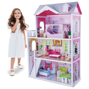 Moni Toys Дървена къща за кукли Aria 4107