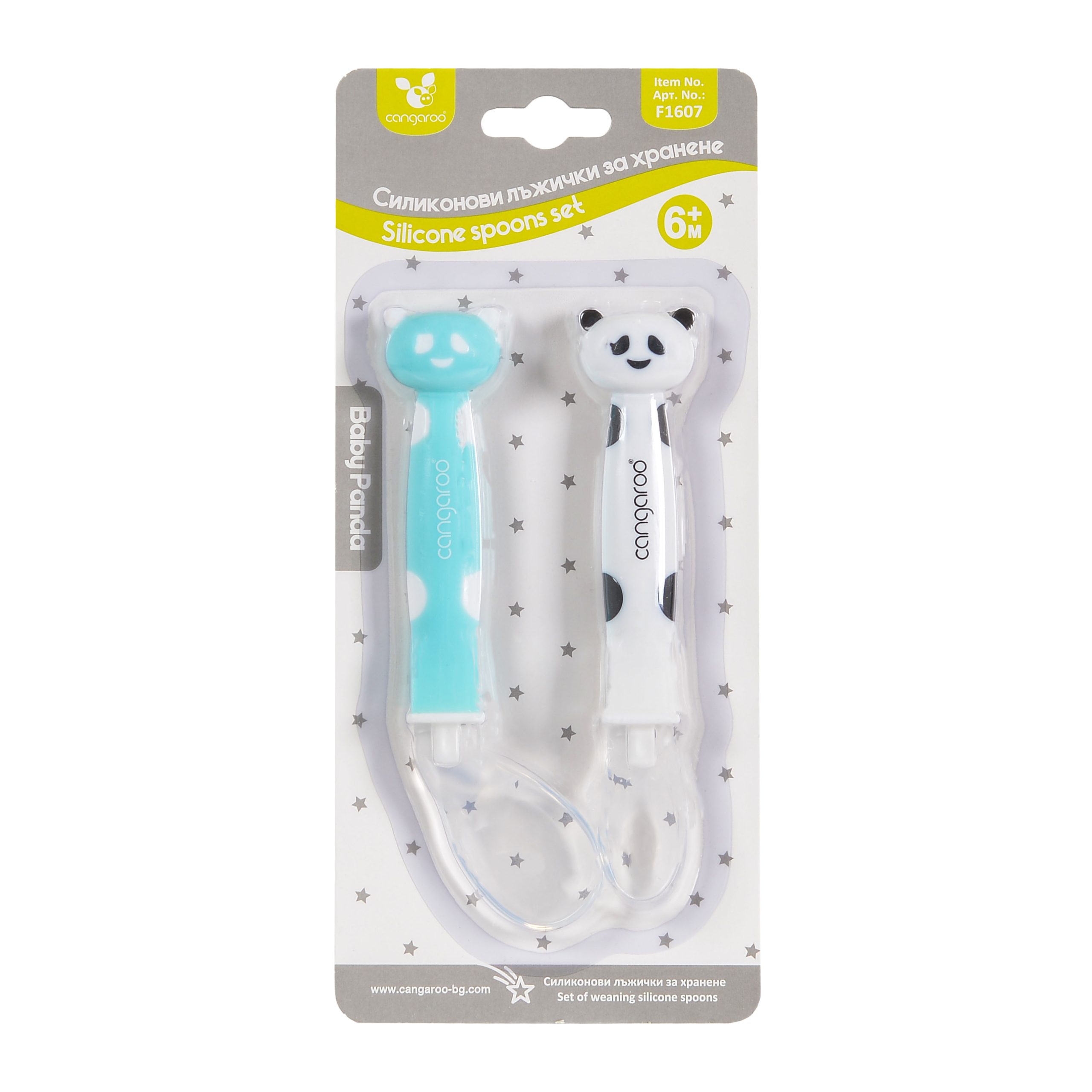 Cangaroo Силиконови лъжици Baby Panda F1607 син