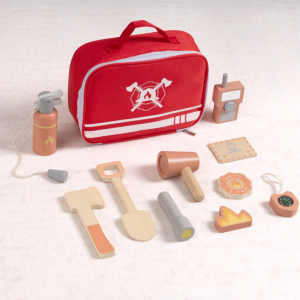 Tooky Toy Дървен пожарникарски комплект TK317N