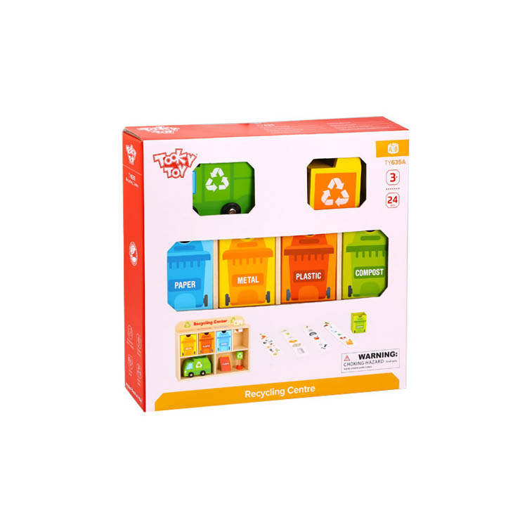 Tooky Toy Дървен център за рециклиране TY635A - Image 2