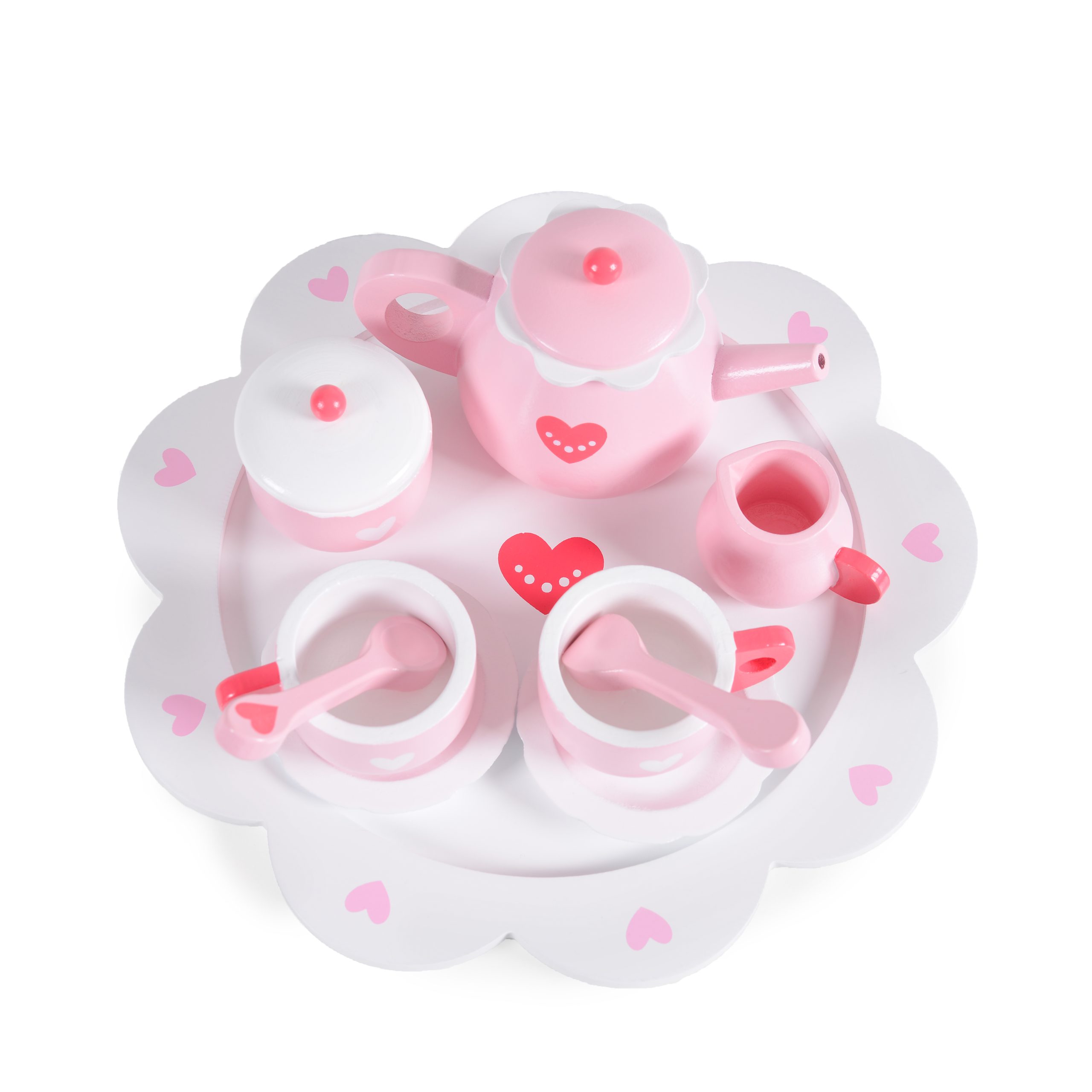 Moni Toys Дървен чаен сервиз сърчица - Image 2