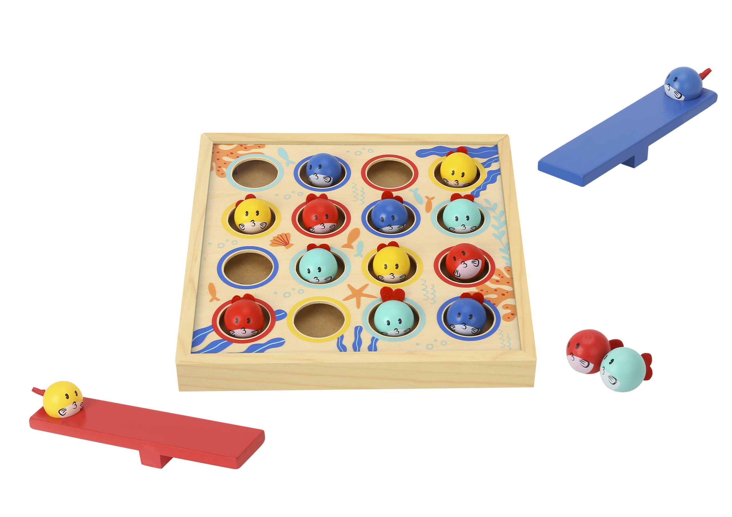 Tooky Toy Дървена игра Риболов TF980 19 части - Image 2