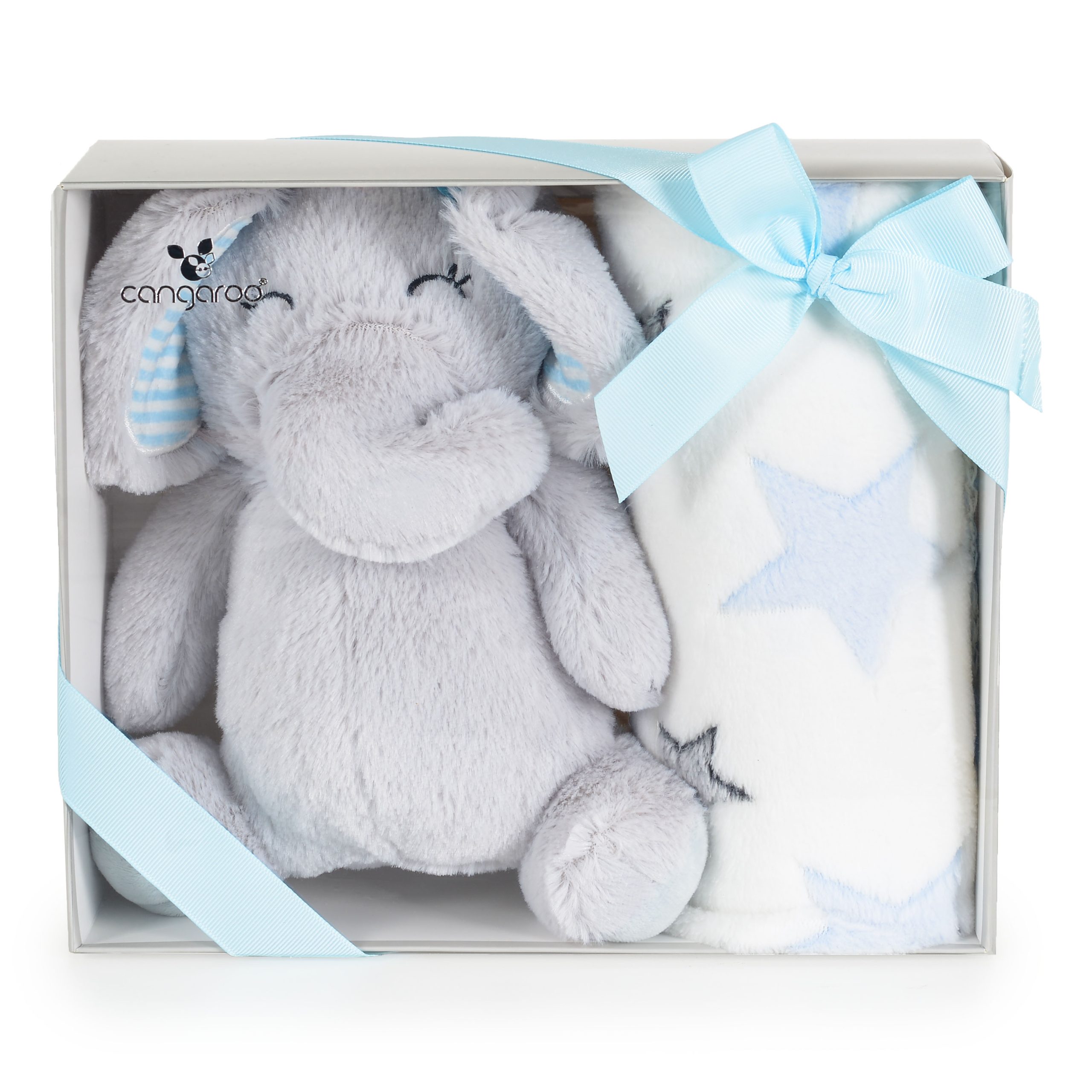 Cangaroo Бебешко одеяло 90/75 cm с играчка Elephant blue - Image 2