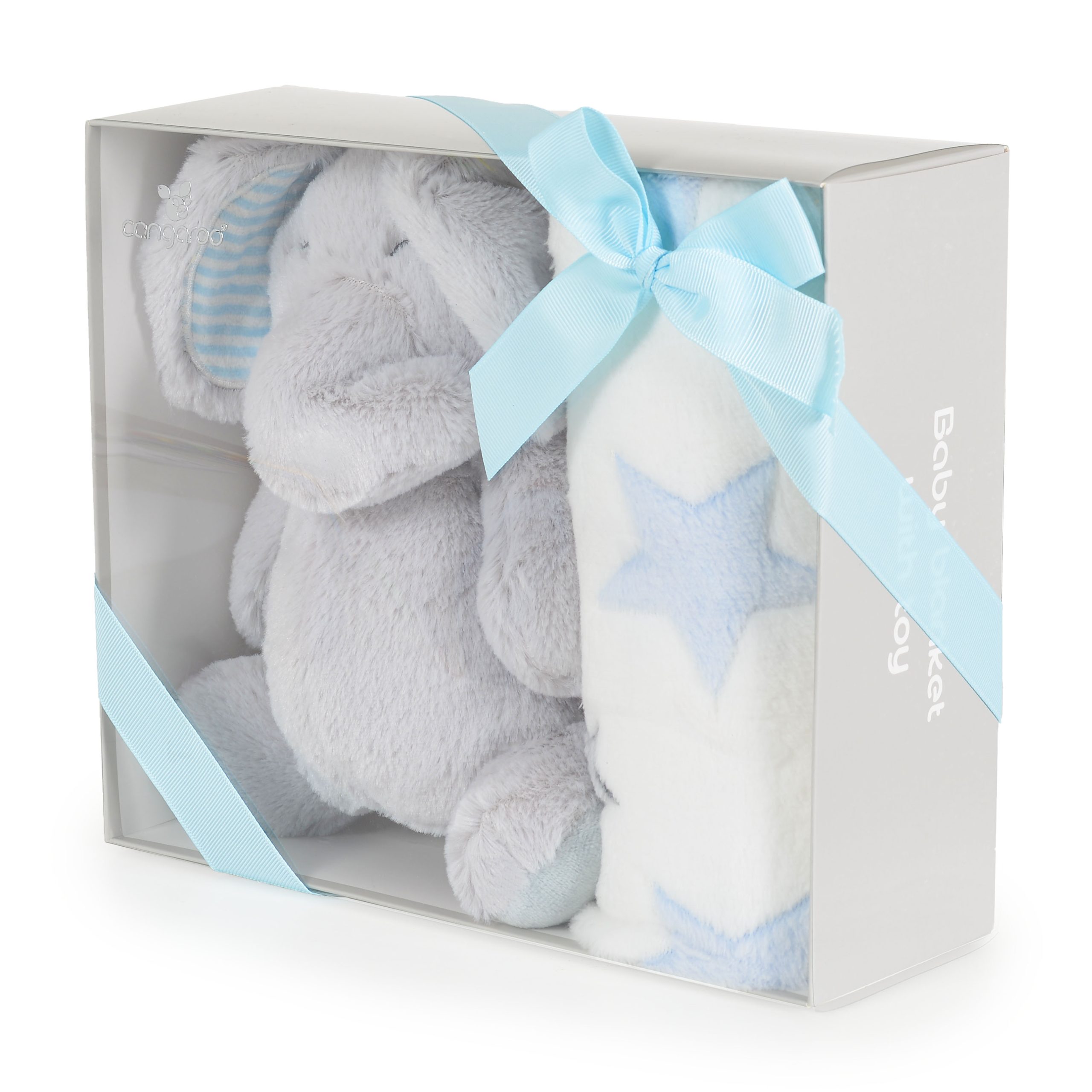 Cangaroo Бебешко одеяло 90/75 cm с играчка Elephant blue - Image 4