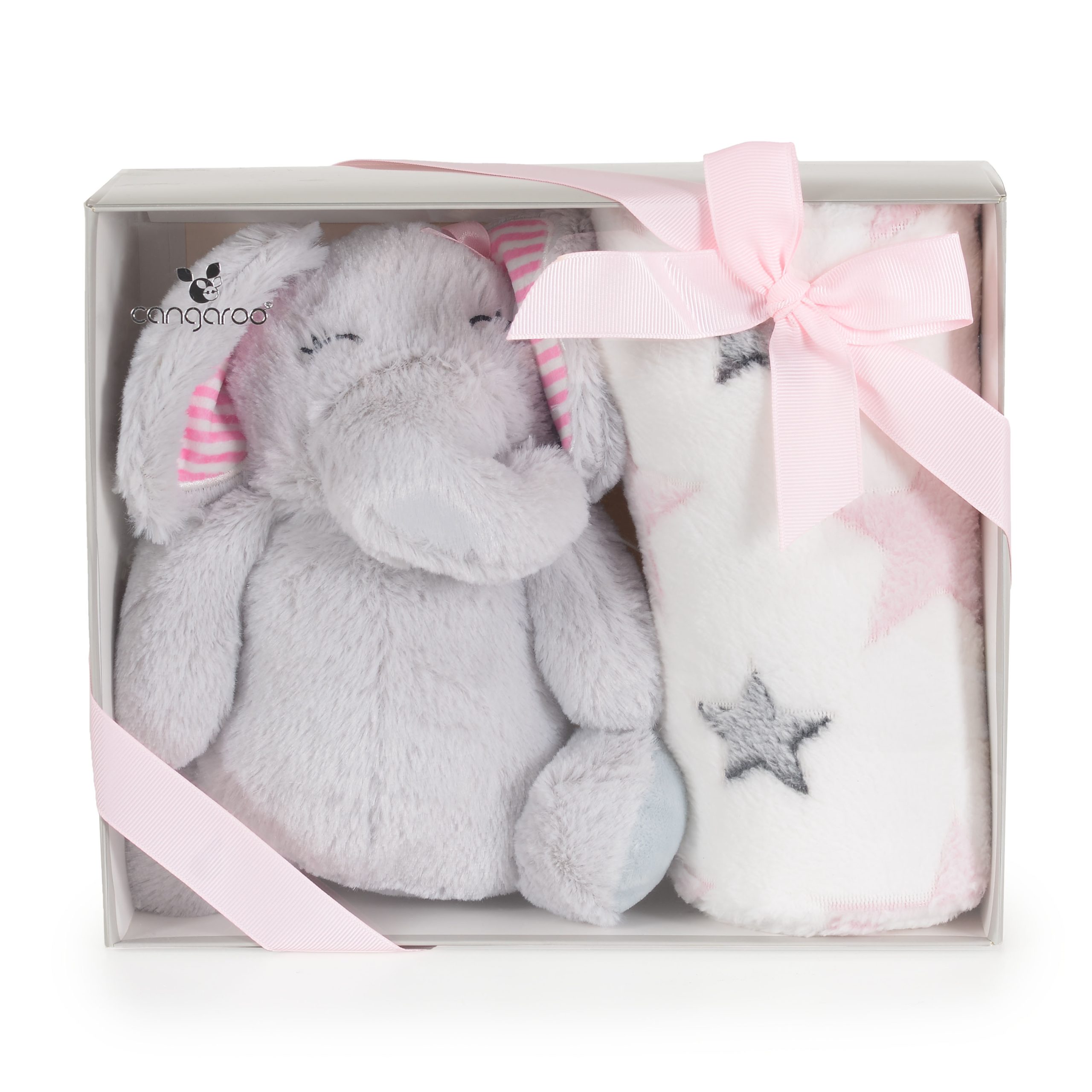Cangaroo Бебешко одеяло 90/75 cm с играчка Elephant pink - Image 2