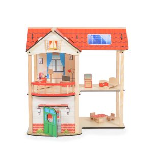 Moni Toys Дървена къща за кукли Elly
