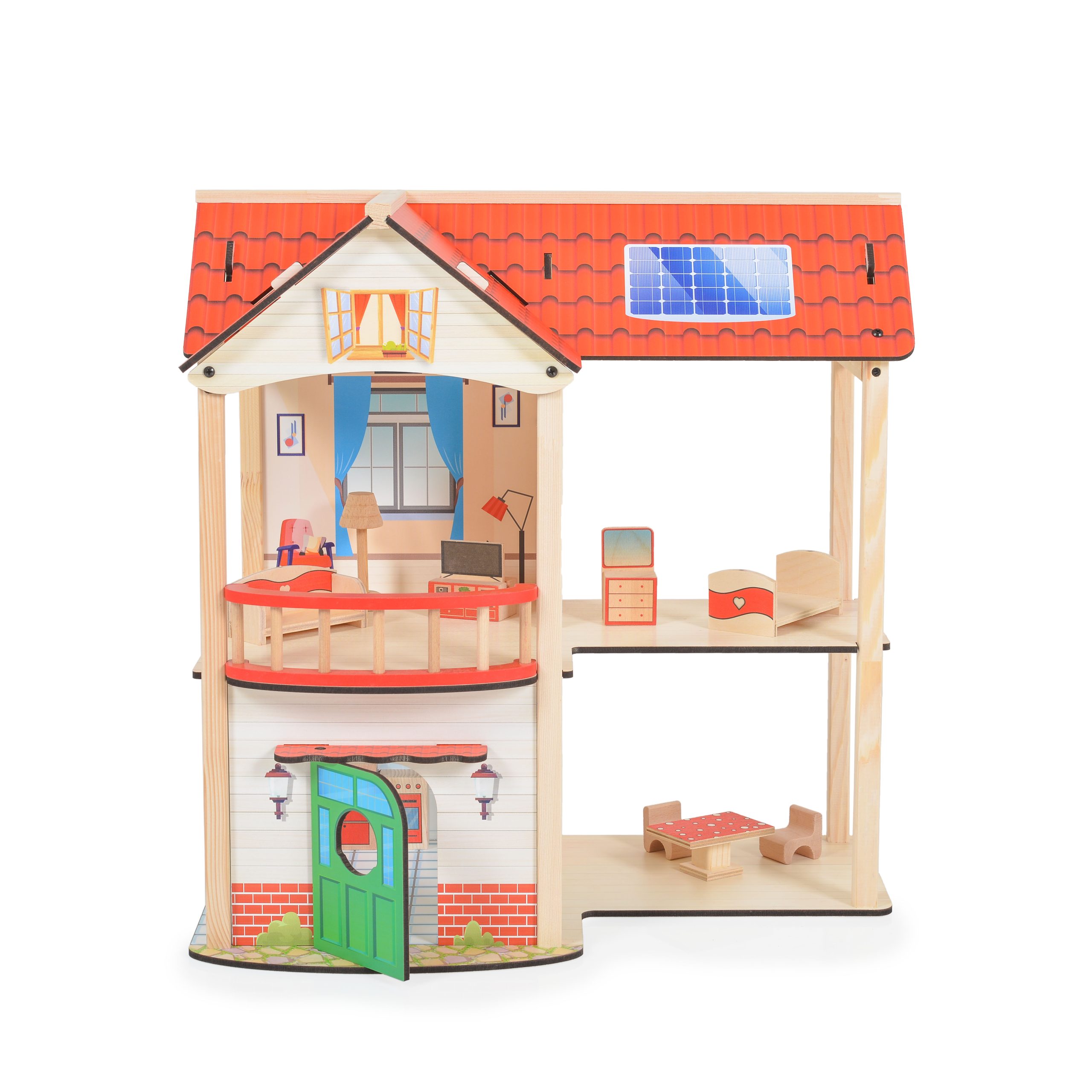 Moni Toys Дървена къща за кукли Elly