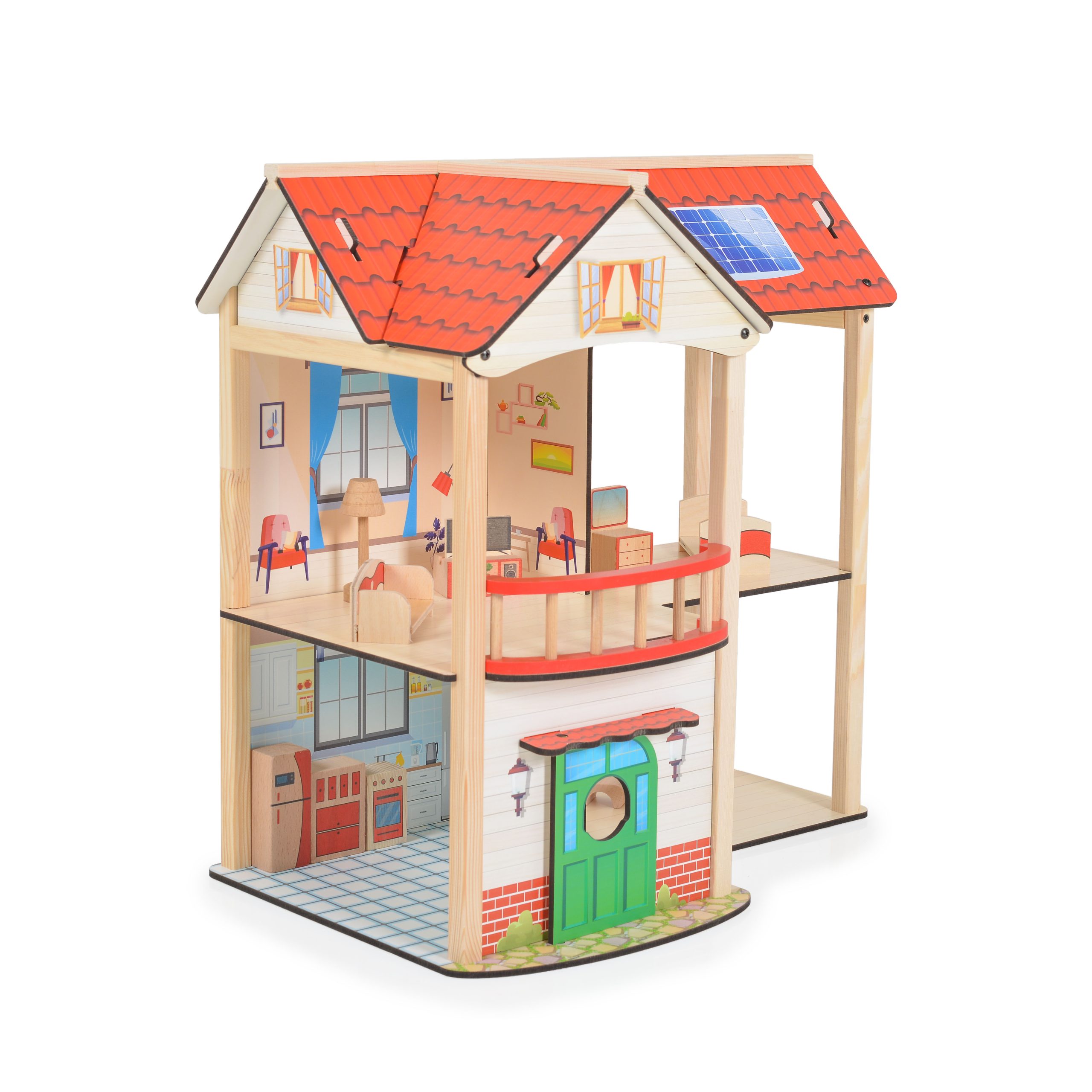 Moni Toys Дървена къща за кукли Elly - Image 2