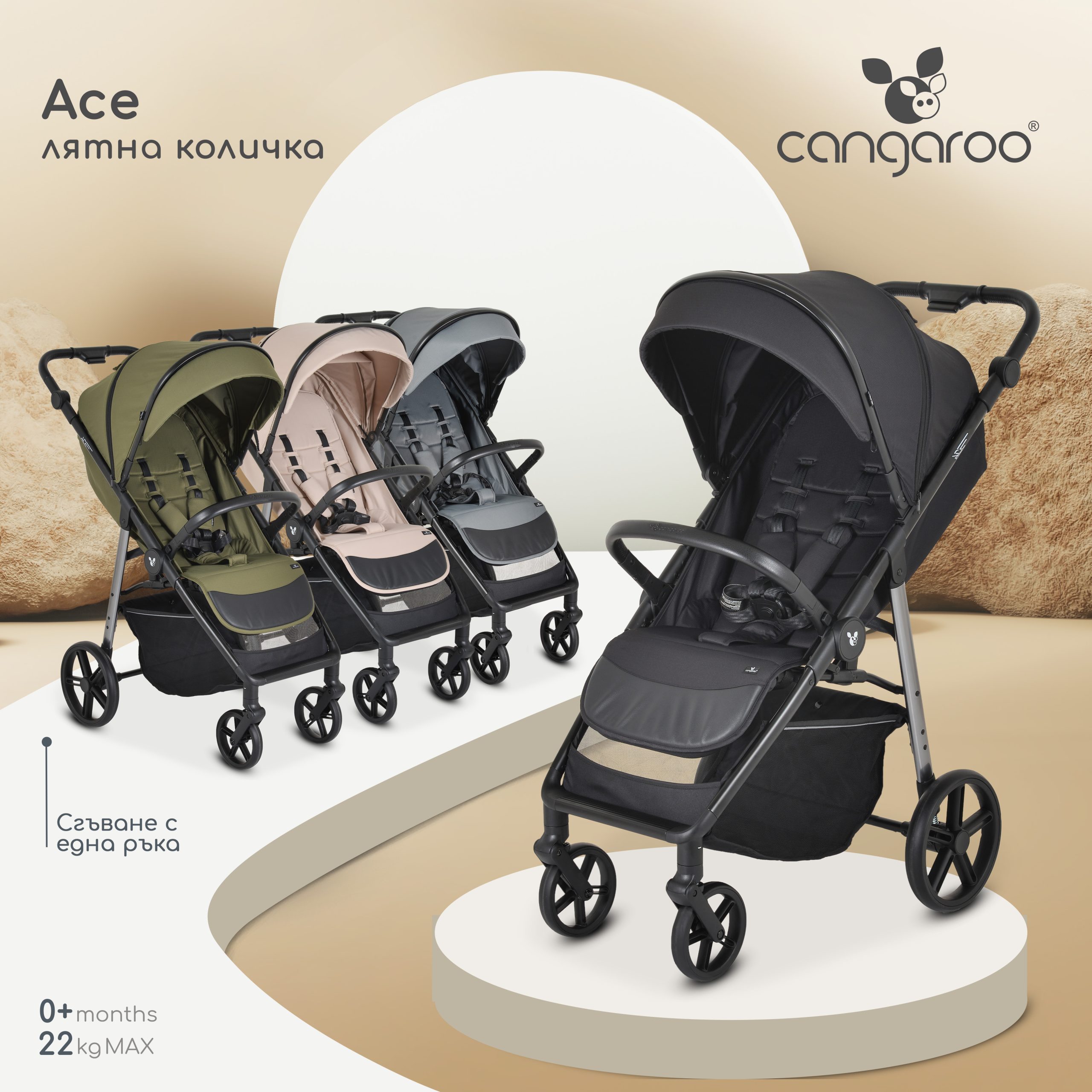 Cangaroo Лятна количкa Ace Frost-gray - Image 2