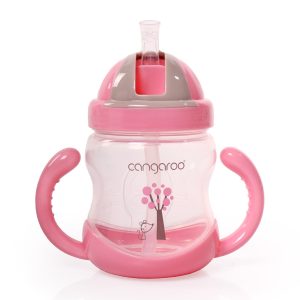 Cangaroo Чаша с пластмасова сламка 280ml Boo C0582 розов