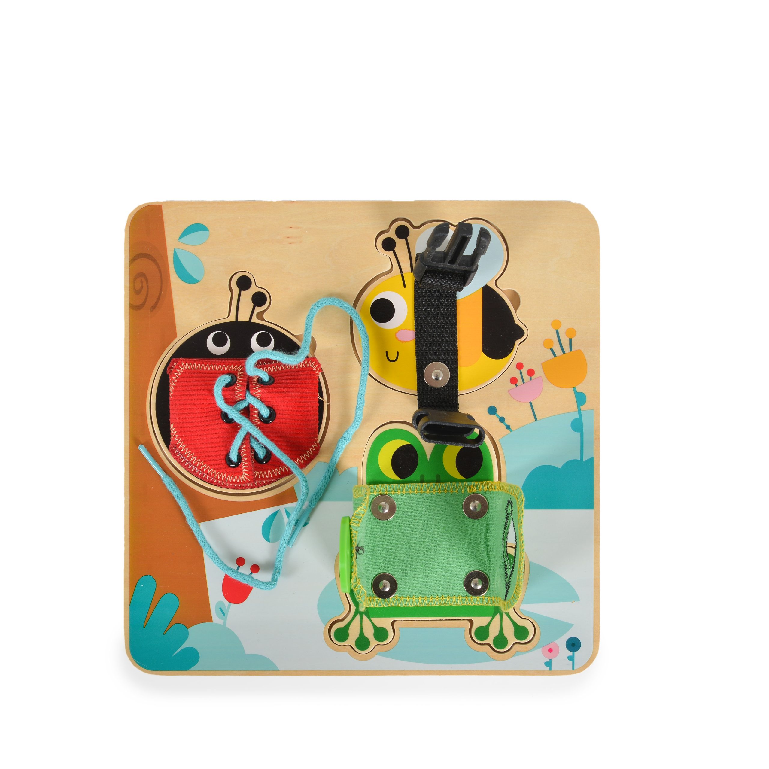 Tooky Toy Дървена активна дъска закопчалки TH942 - Image 3