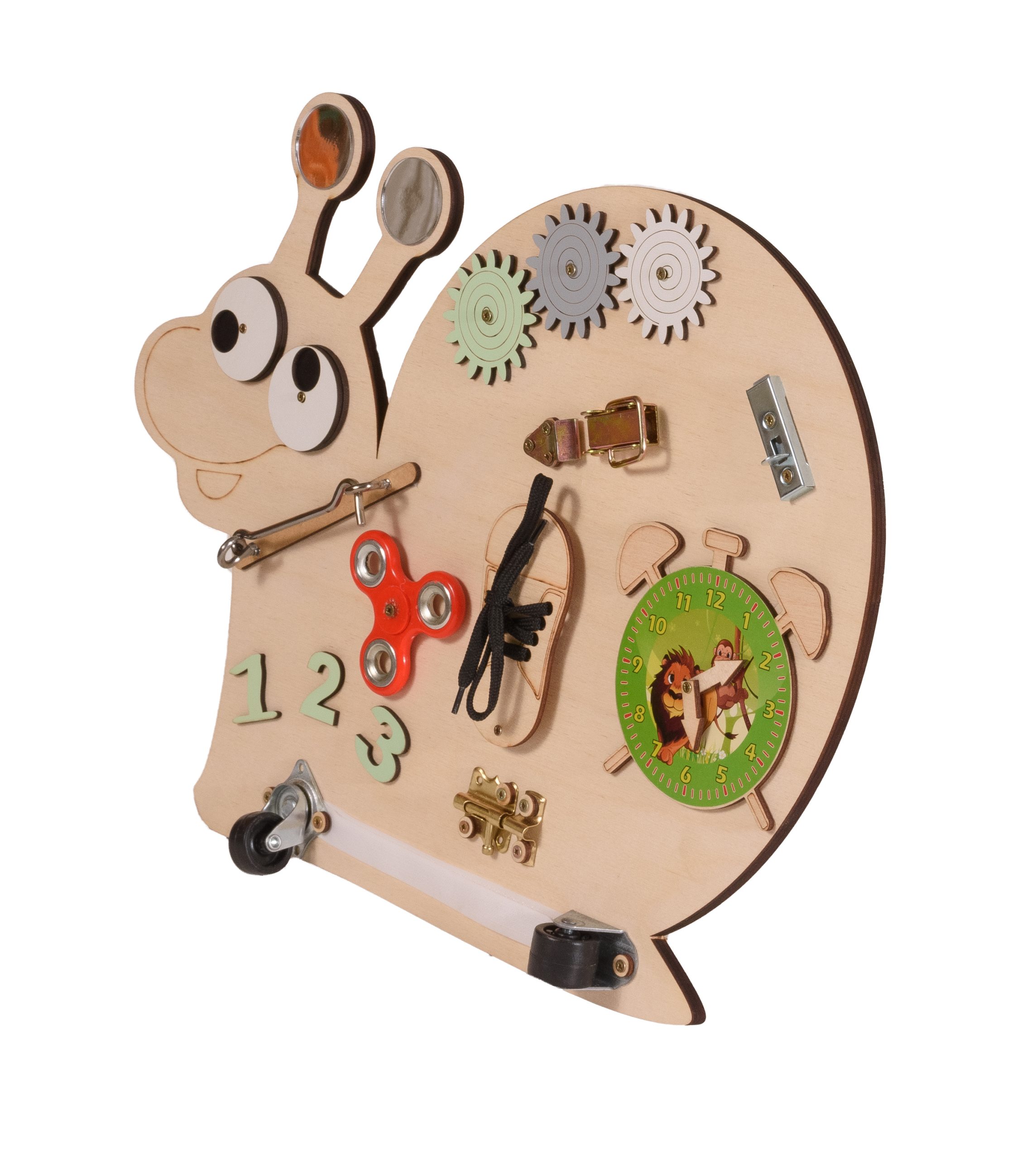 Moni Toys Монтесори дървена дъска Snail - Image 3