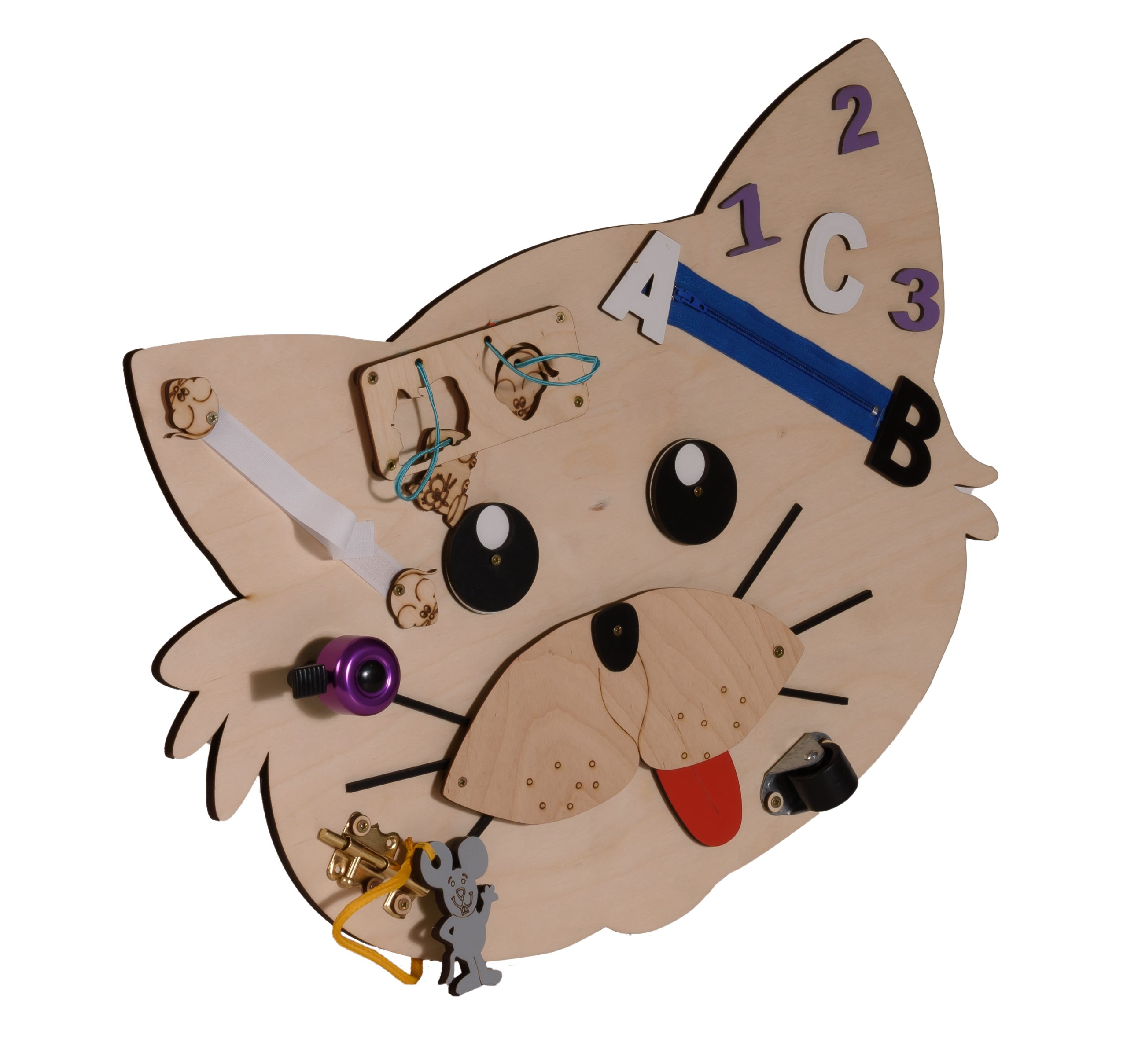 Moni Toys Монтесори дървена дъска Cat - Image 2