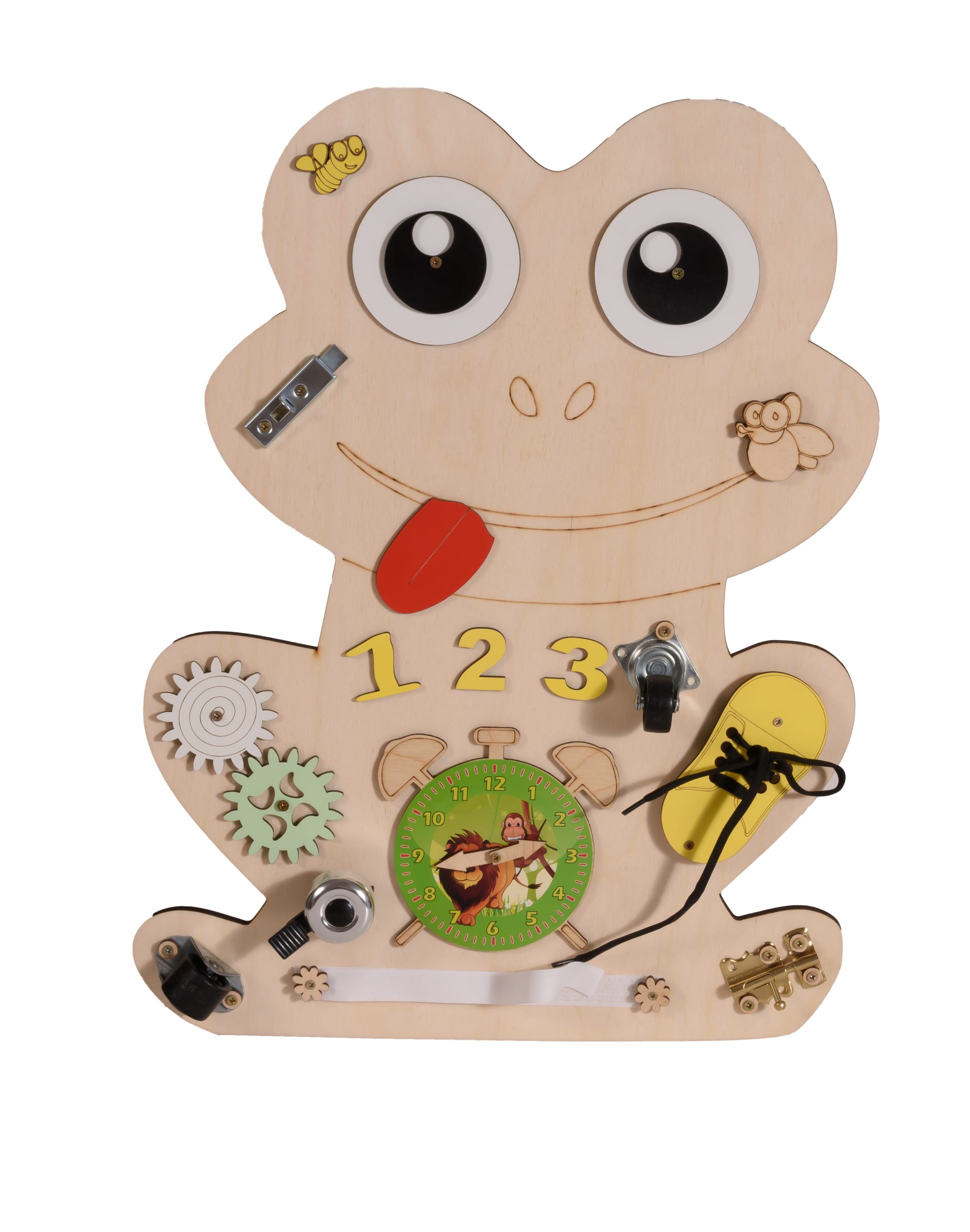 Moni Toys Монтесори дървена дъска Frog