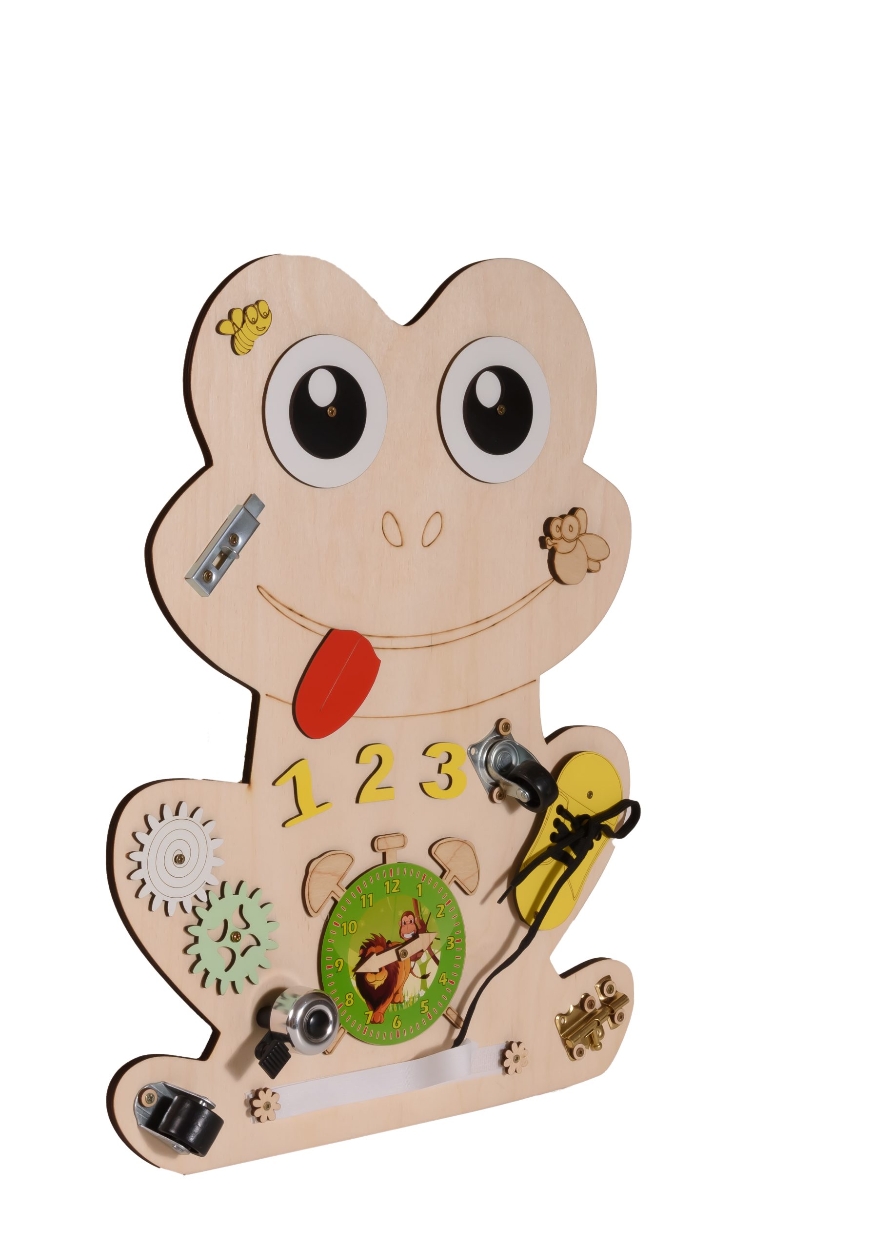 Moni Toys Монтесори дървена дъска Frog - Image 2