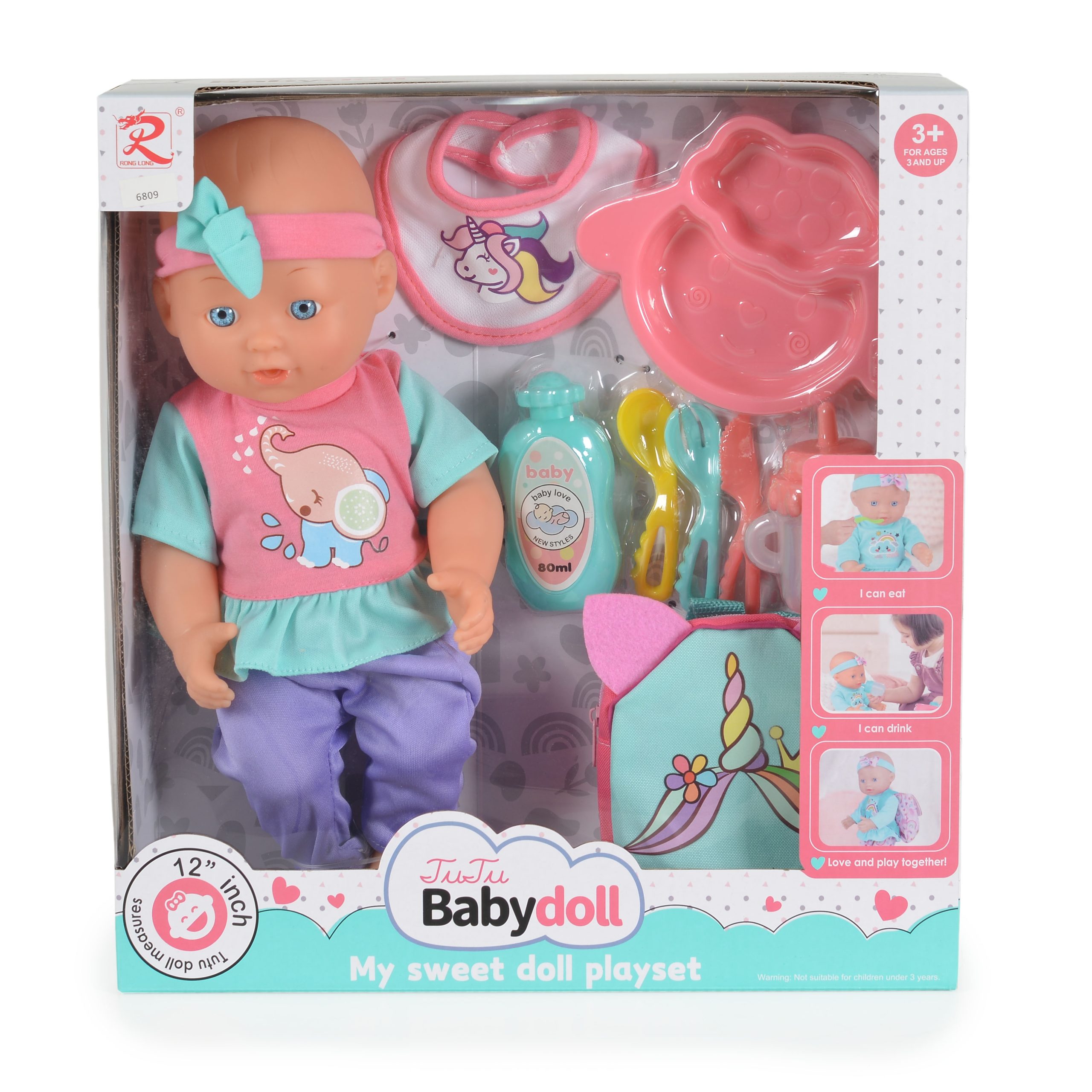 Tutu love Кукла 31см с аксесоари и раница Unicorn 6809