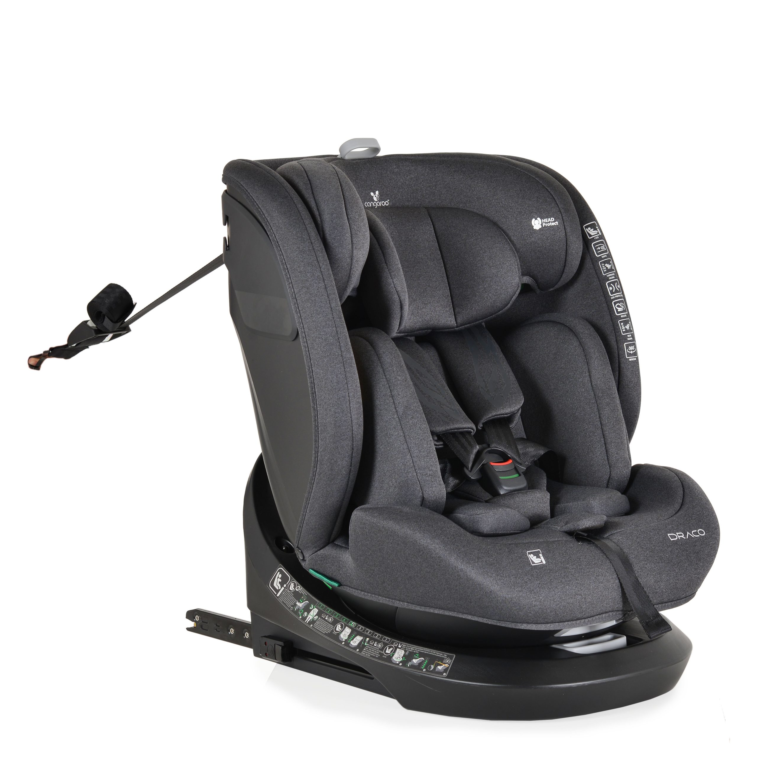 Cangaroo Стол за кола Draco 40-150см черен