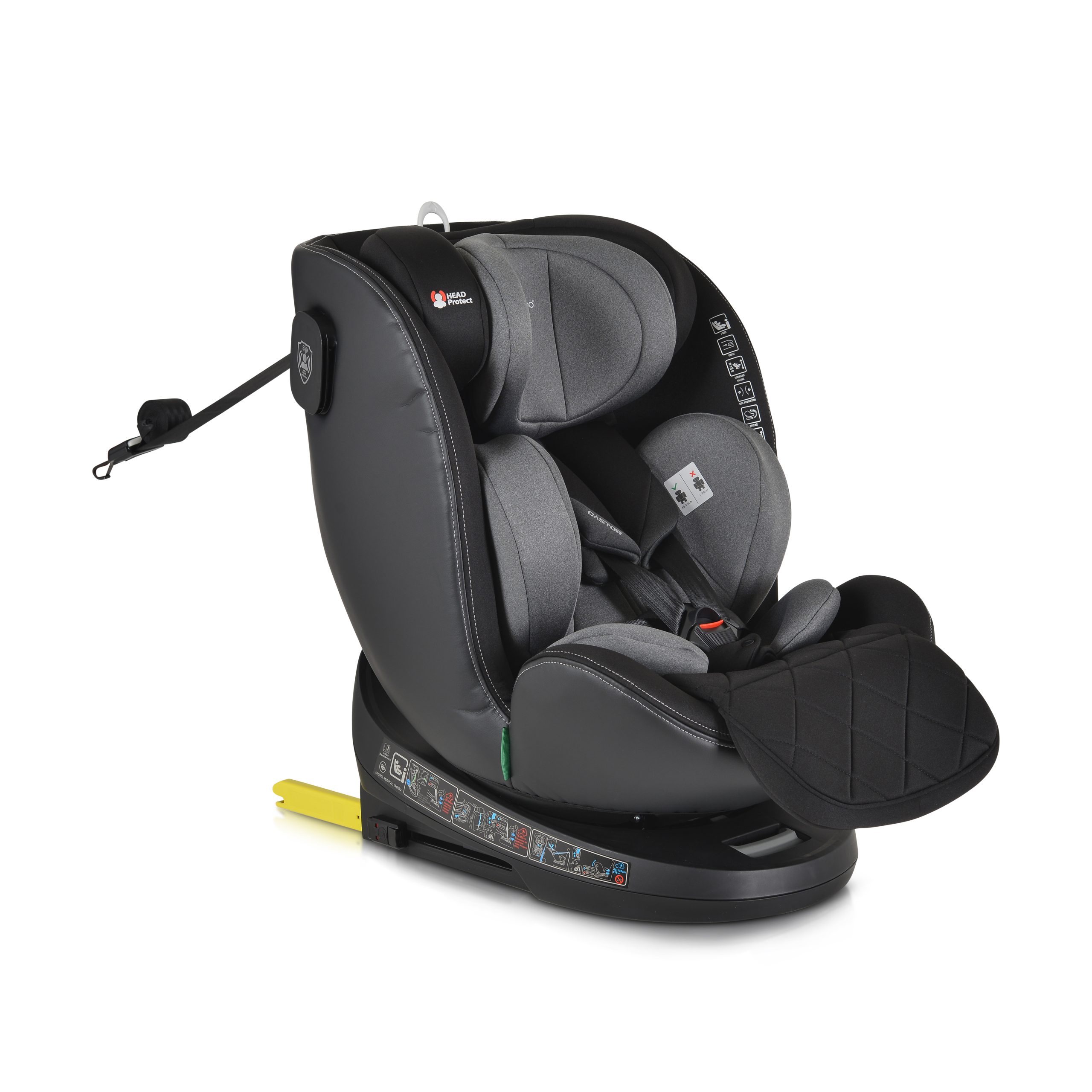 Cangaroo Стол за кола Castor 40-150см сив