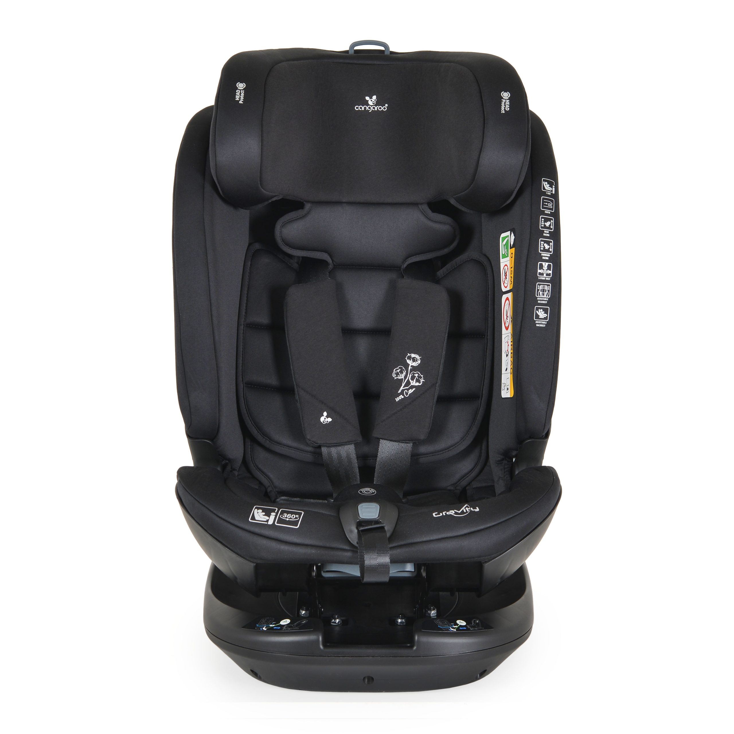 Cangaroo Стол за кола Gravity 40-150см черен - Image 3