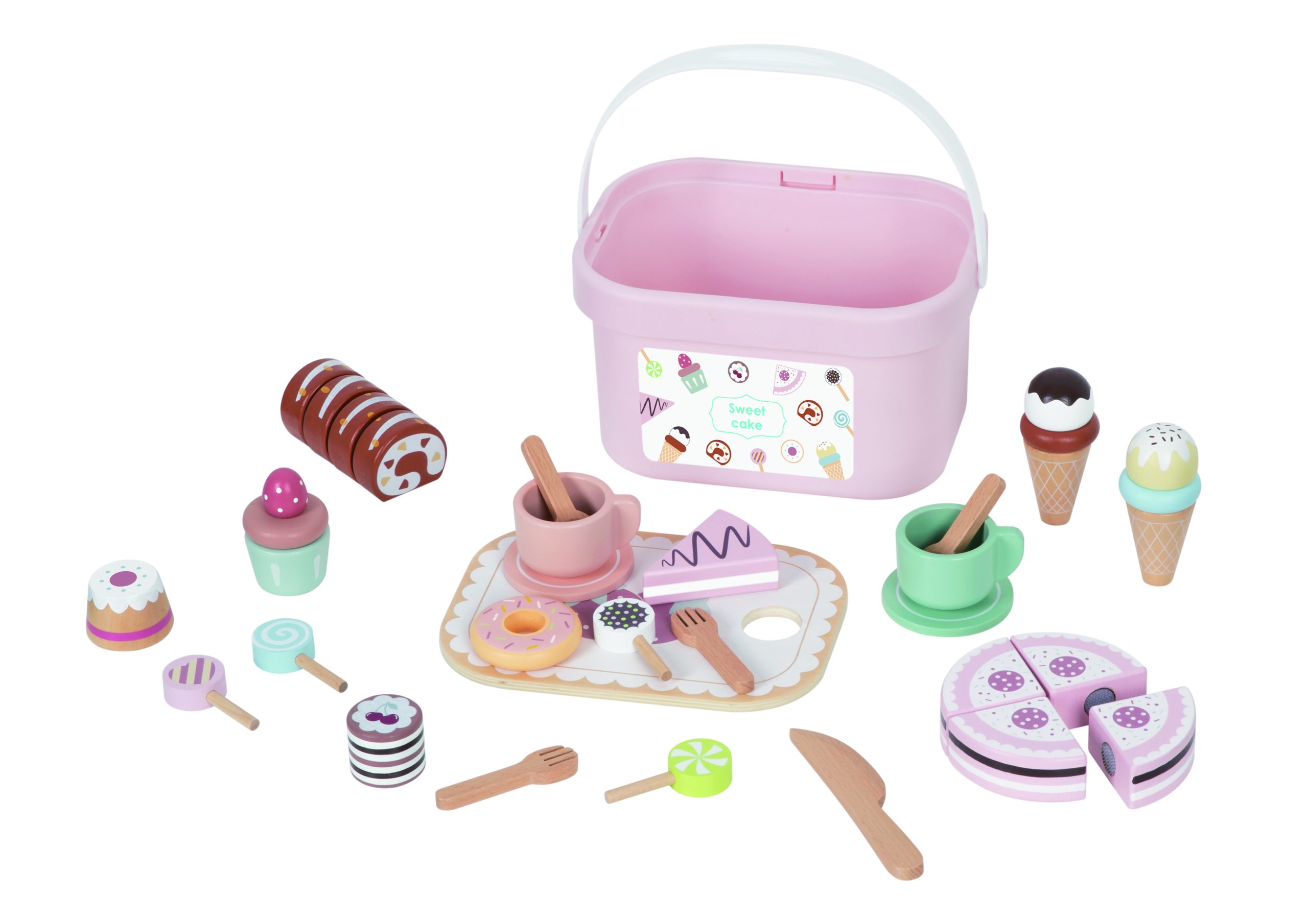 Tooky Toy Дървен сет със сладкиши TJ618