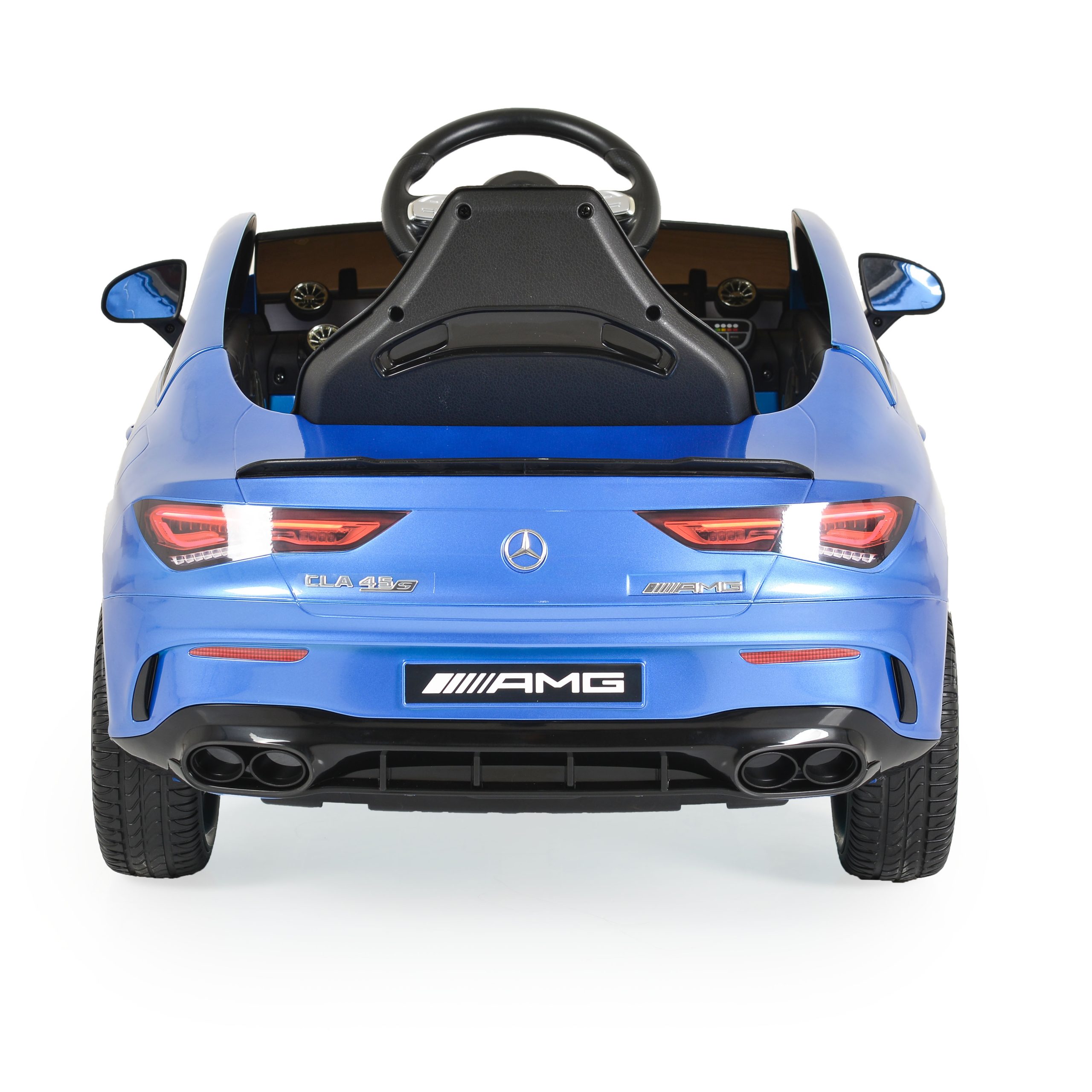 Mercedes Акумулаторна кола Mercedes-AMG CLA 45 син-металик - Image 4