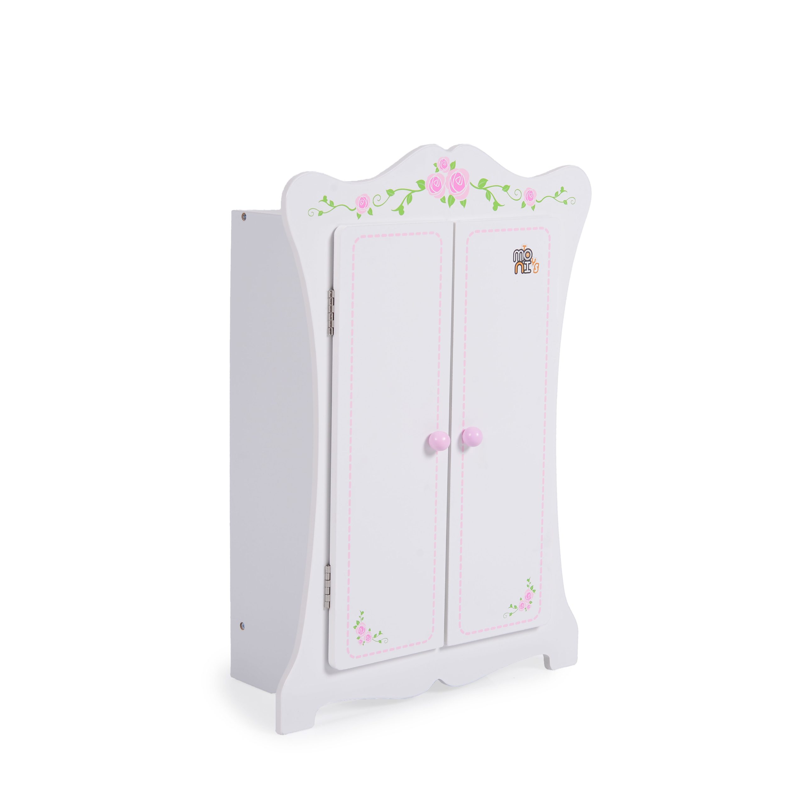 Moni Toys Дървена мебел за кукла - гардероб бял 011 - Image 5
