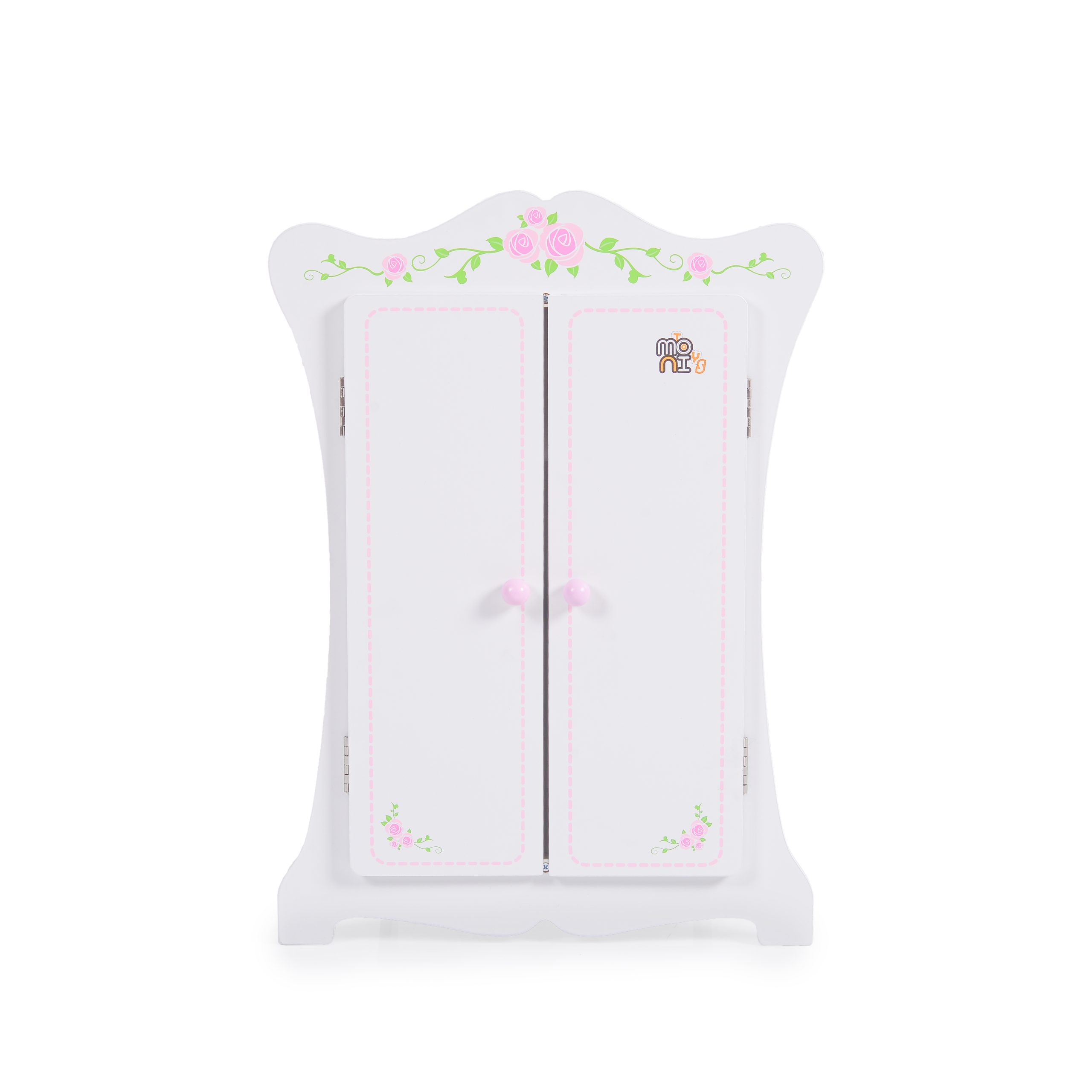 Moni Toys Дървена мебел за кукла - гардероб бял 011 - Image 7