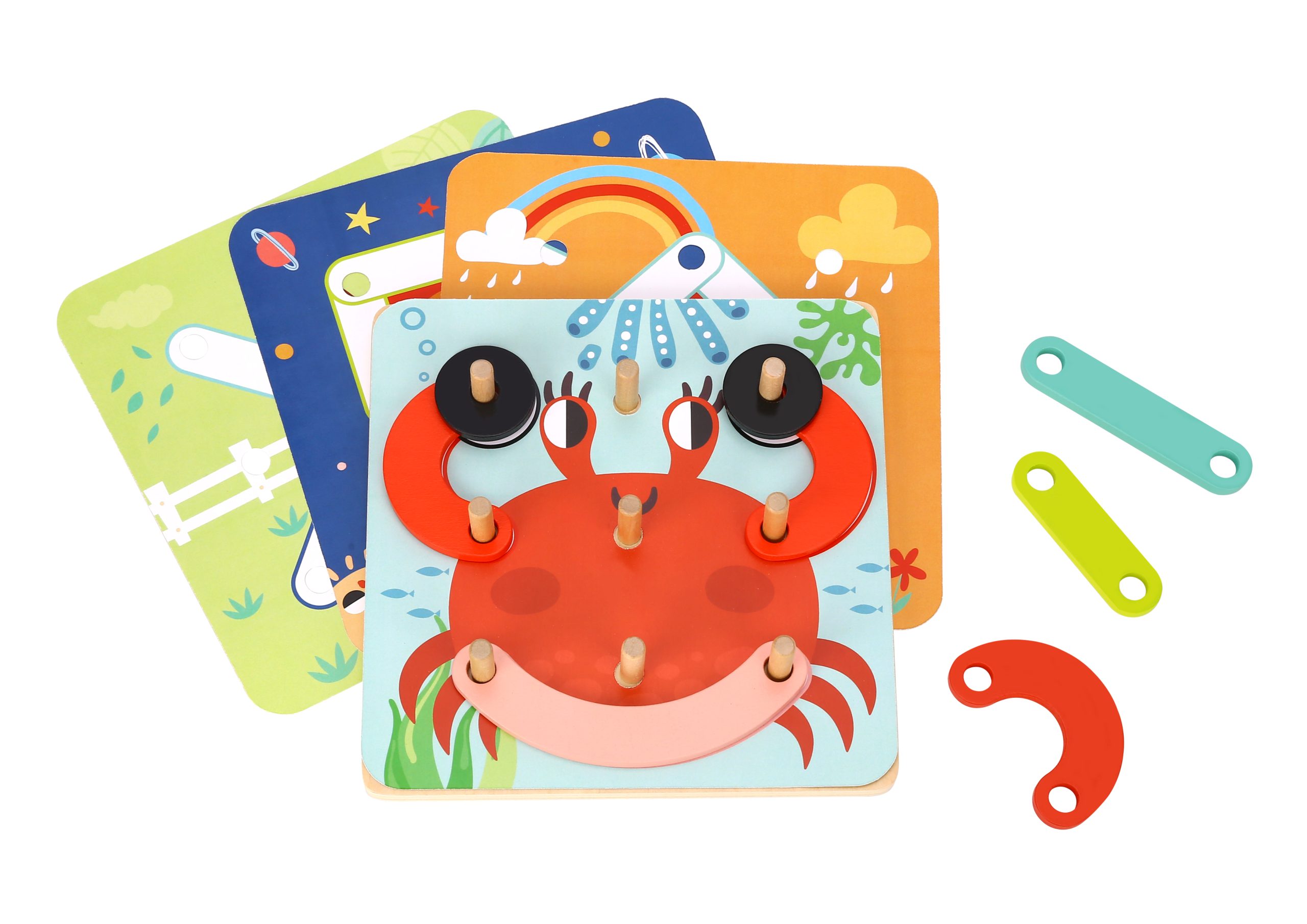 Tooky Toy Дървен образователен пъзел 4в1 TH123 24 части - Image 4