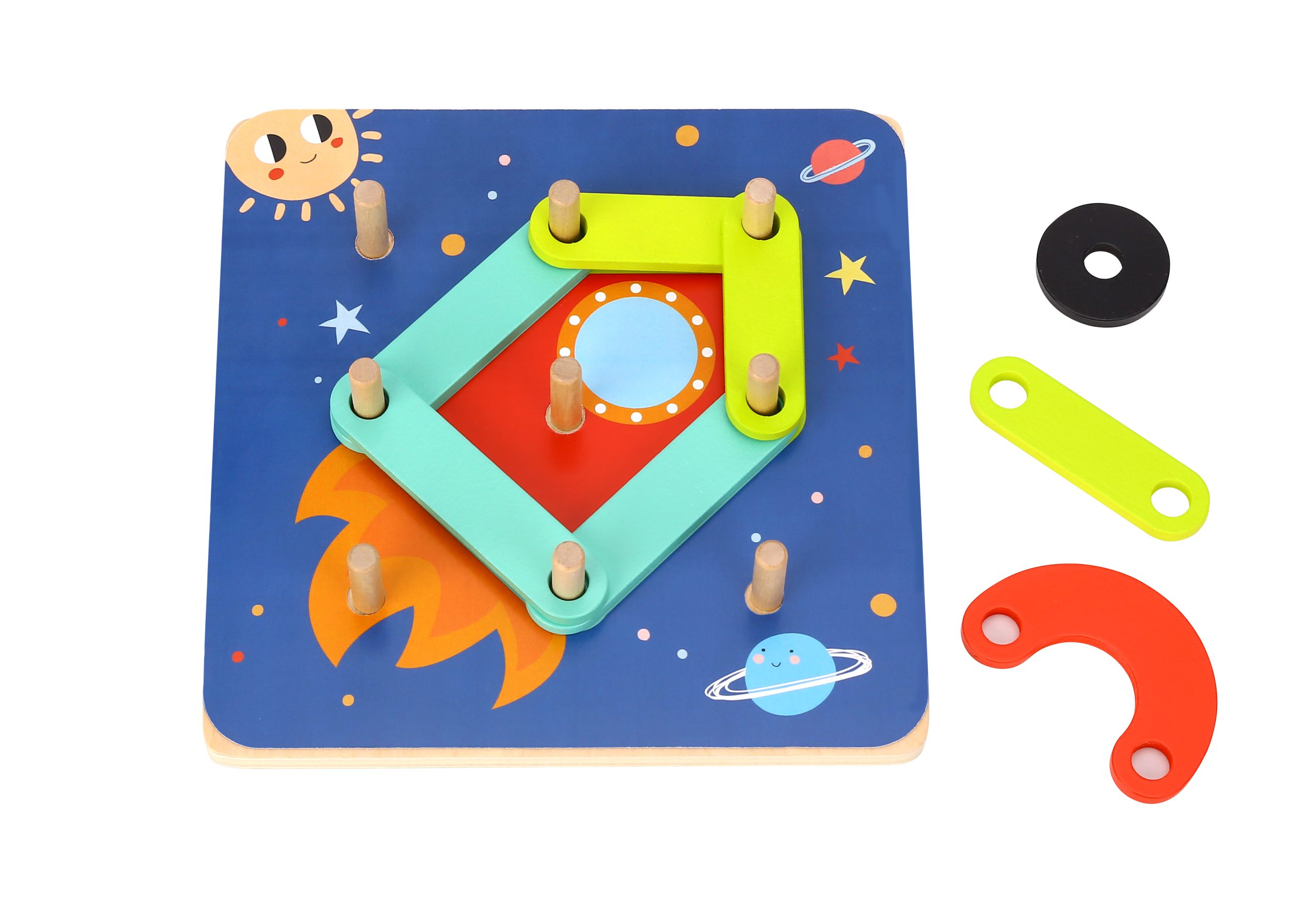 Tooky Toy Дървен образователен пъзел 4в1 TH123 24 части - Image 6