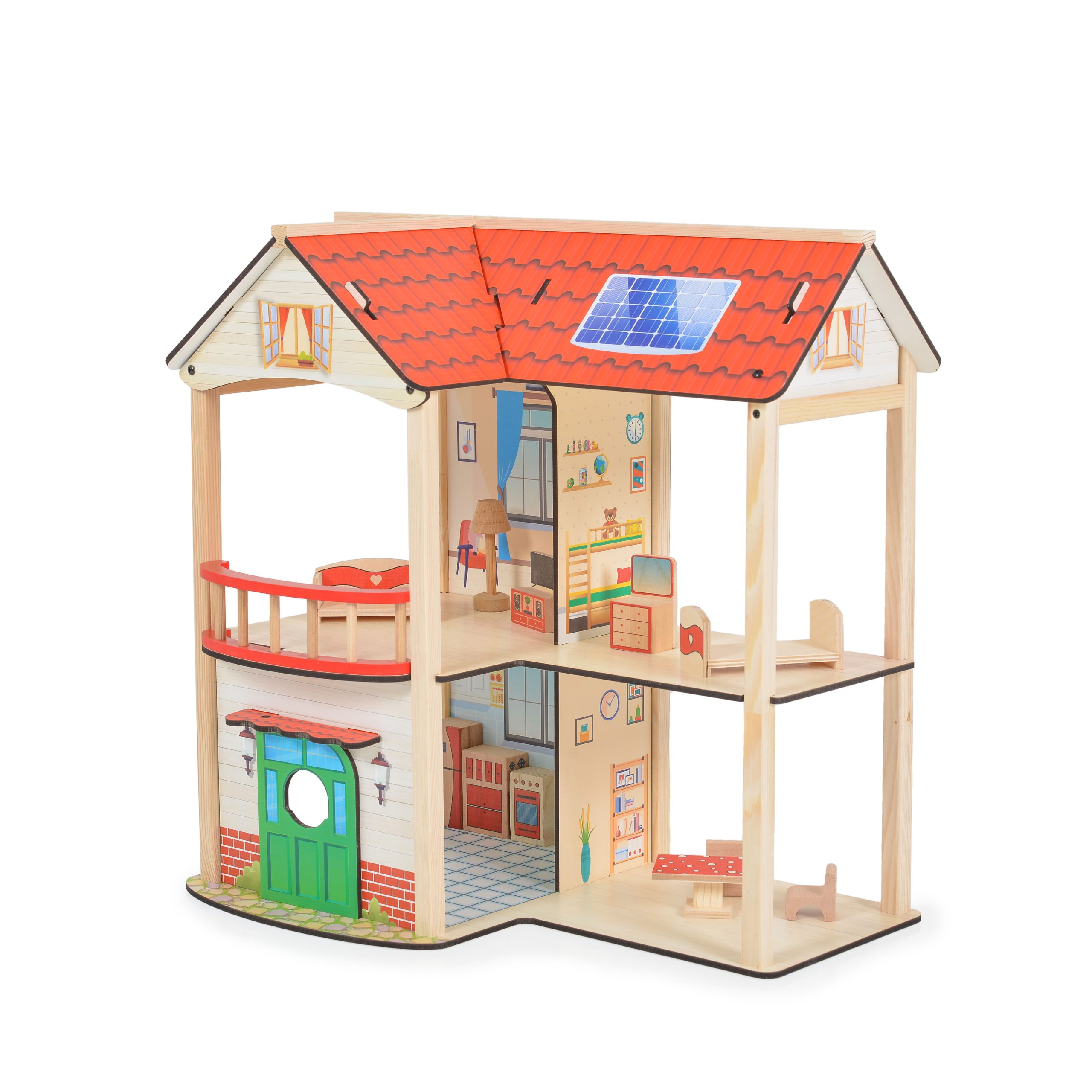 Moni Toys Дървена къща за кукли Elly - Image 8