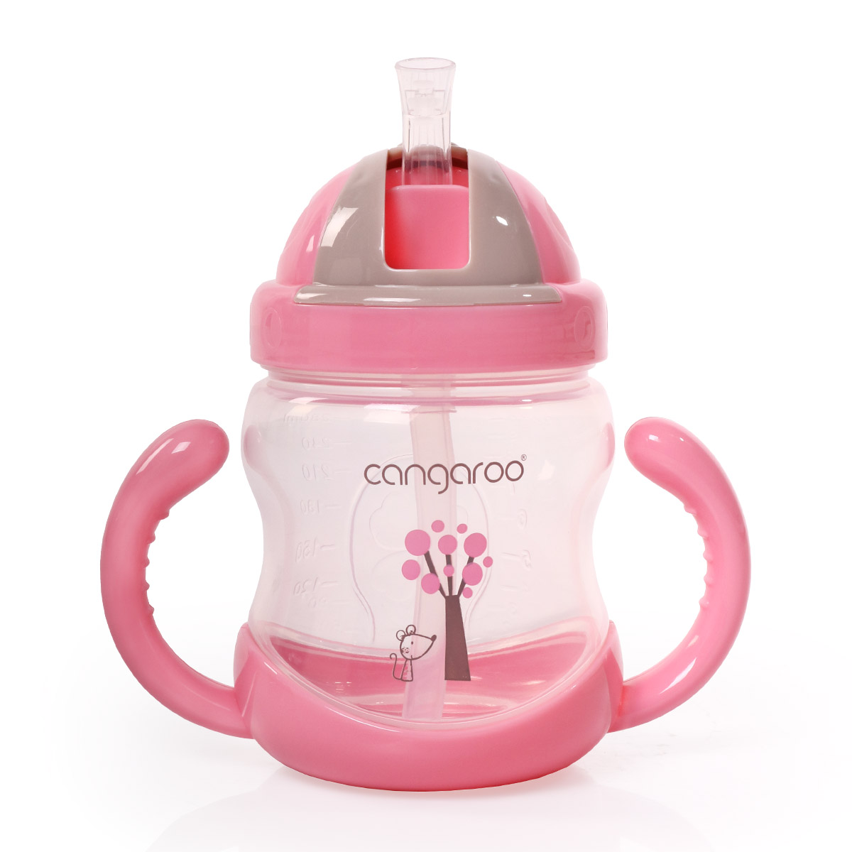 Cangaroo Чаша с пластмасова сламка 280ml Boo C0582 розов - Image 3