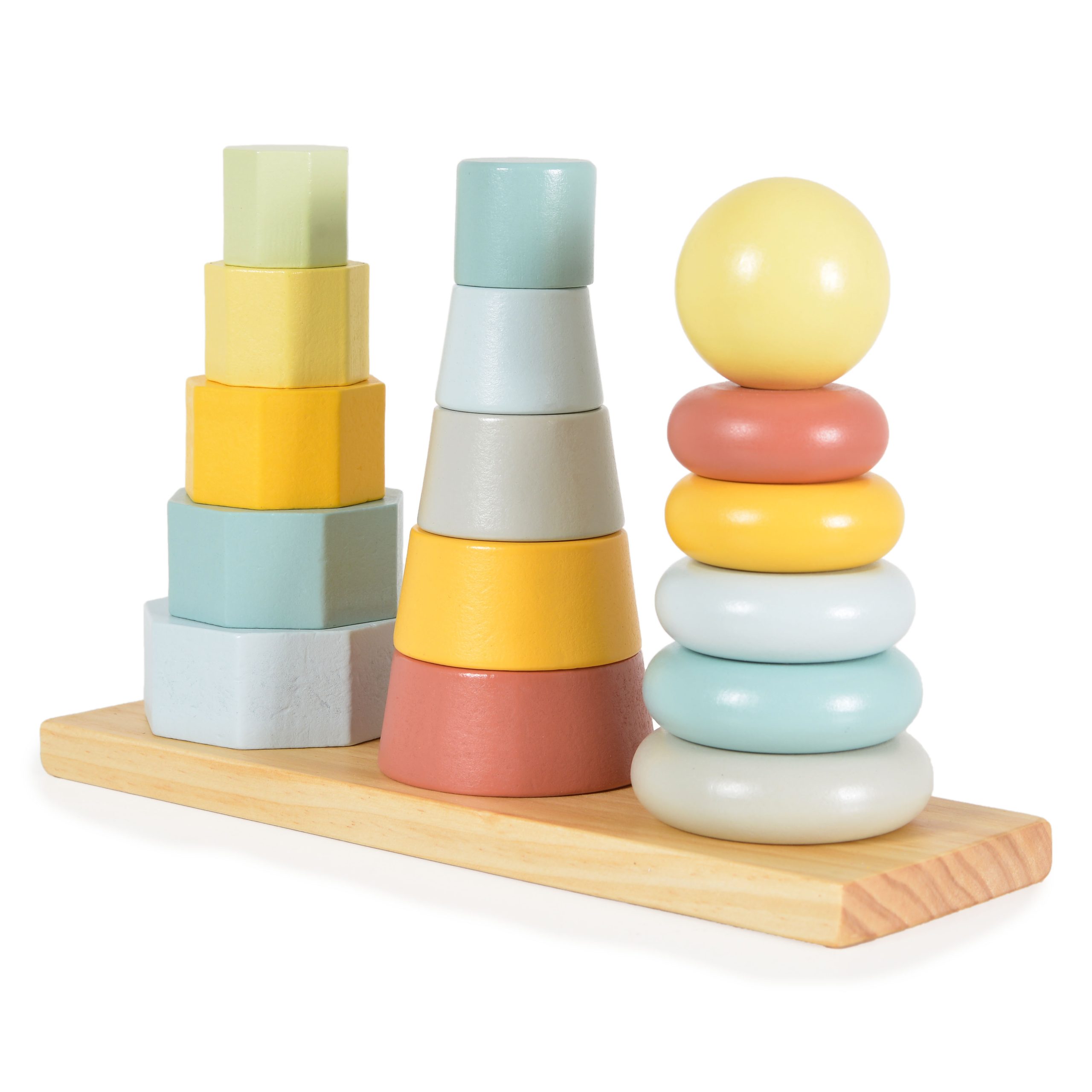 Tooky Toy Дървена низанка с пирамиди TKF008B - Image 6