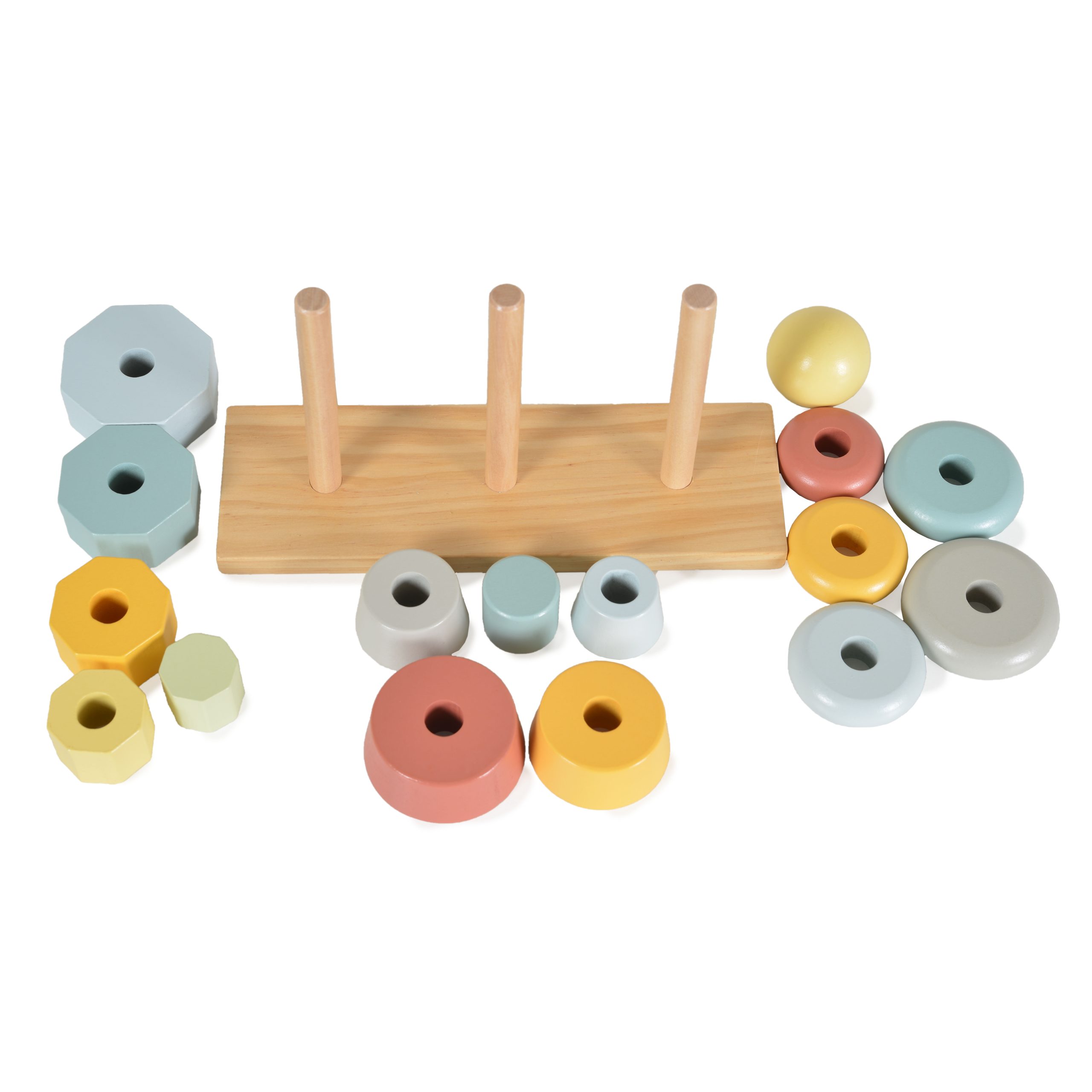 Tooky Toy Дървена низанка с пирамиди TKF008B - Image 7